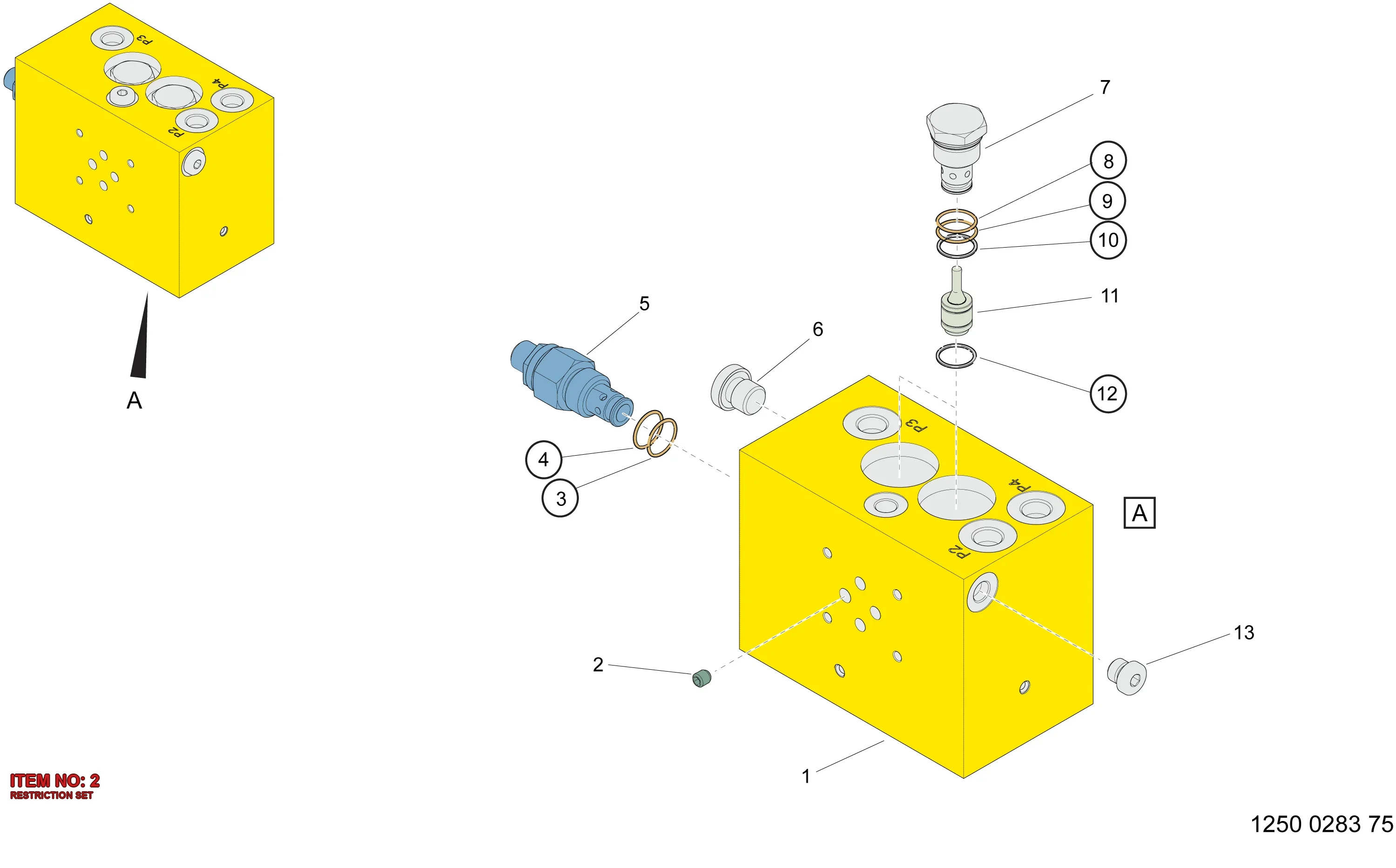 3222 3330 85 RESTRICTION SET - Technical Drawing