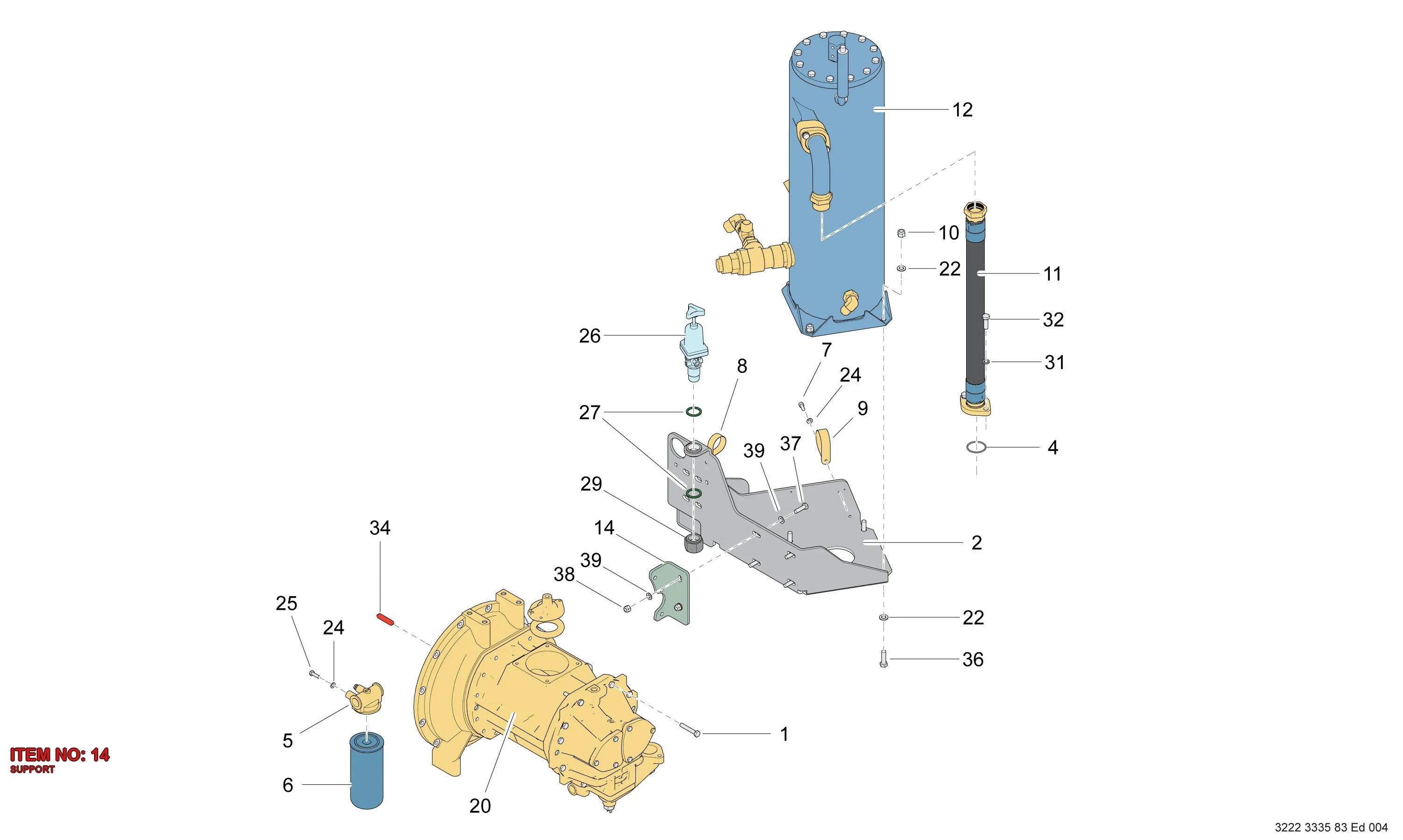 3222 3339 66 SUPPORT - Technical Drawing
