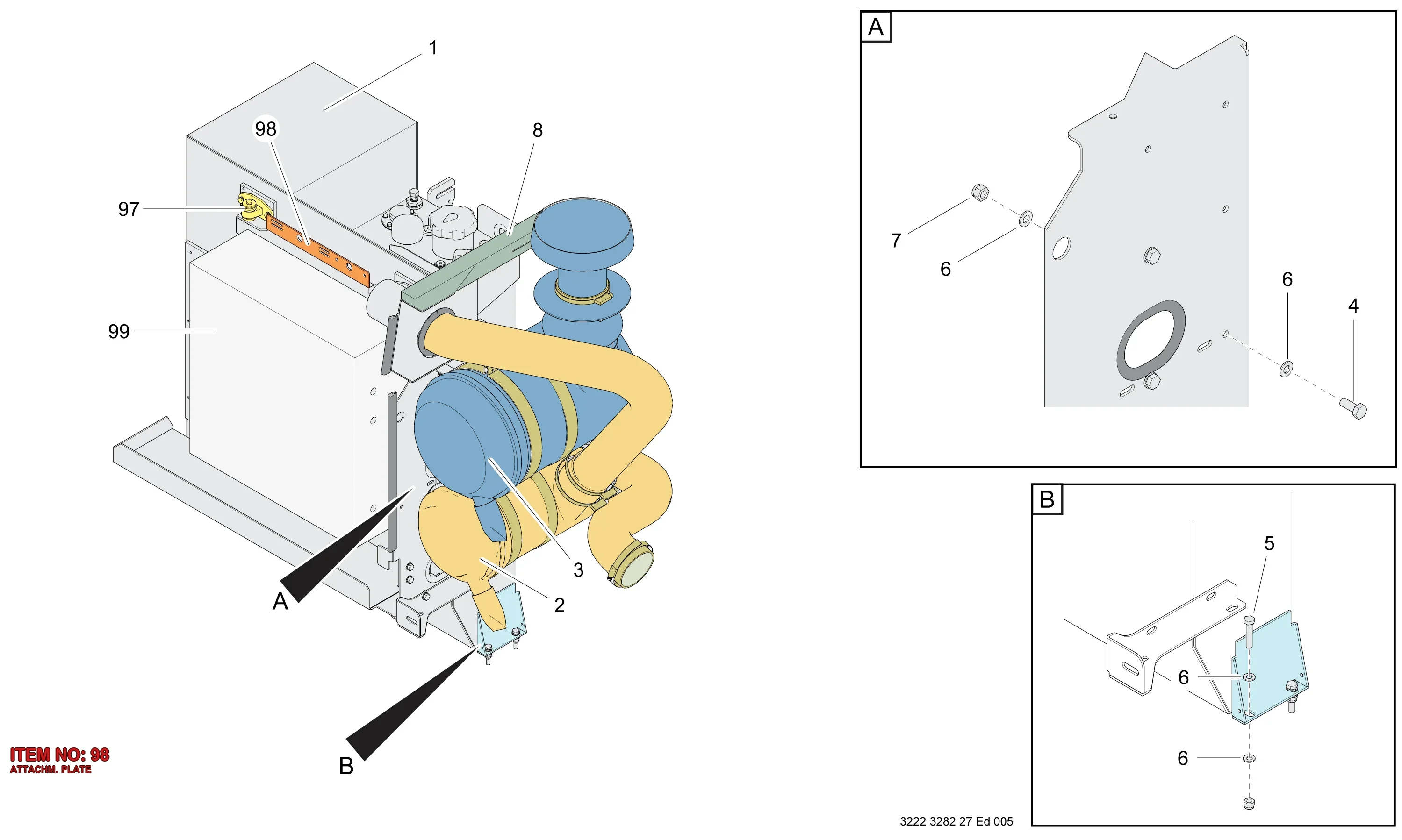 3222 3340 07 ATTACHM. PLATE - Technical Drawing