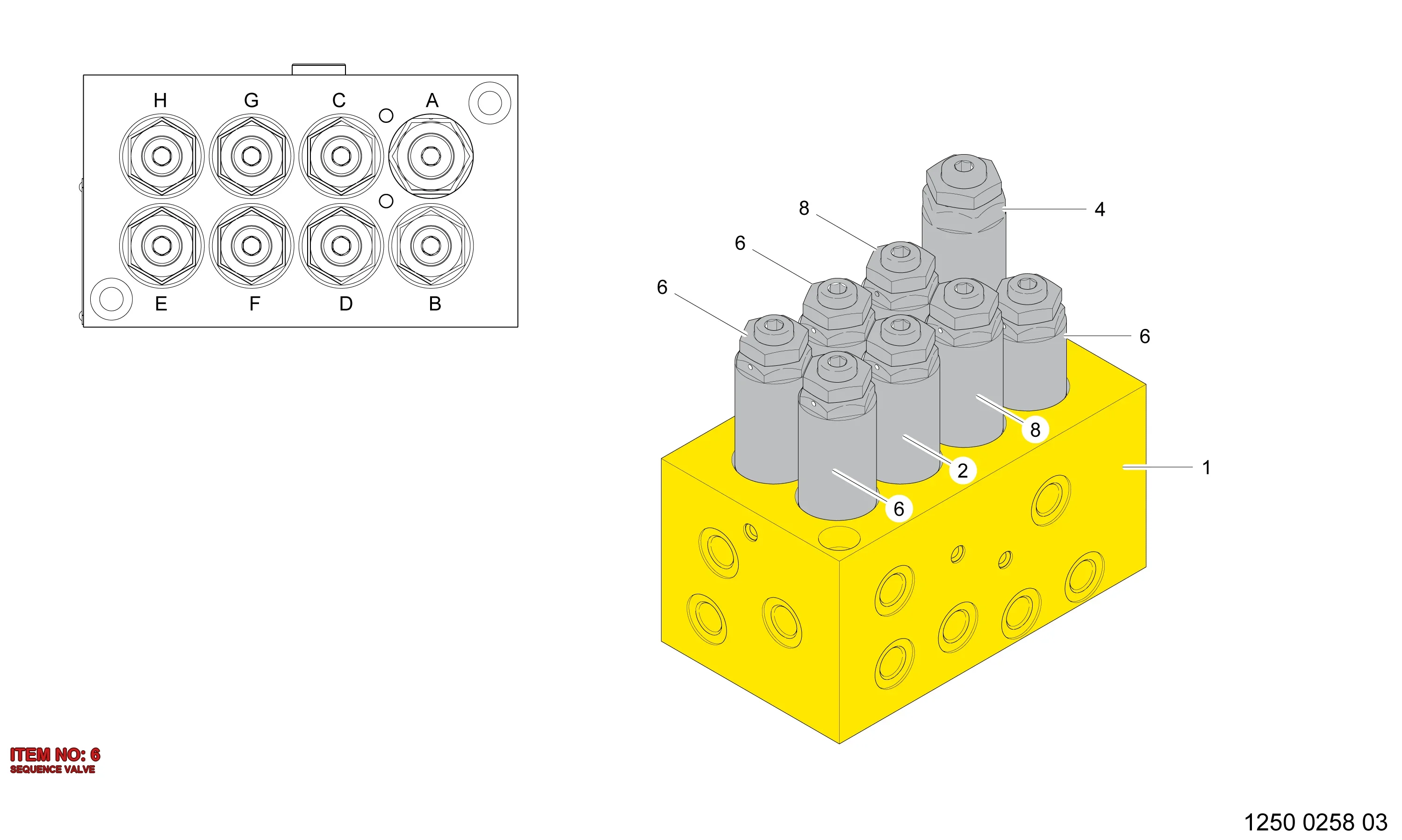 3222 3345 32 SEQUENCE VALVE - Technical Drawing