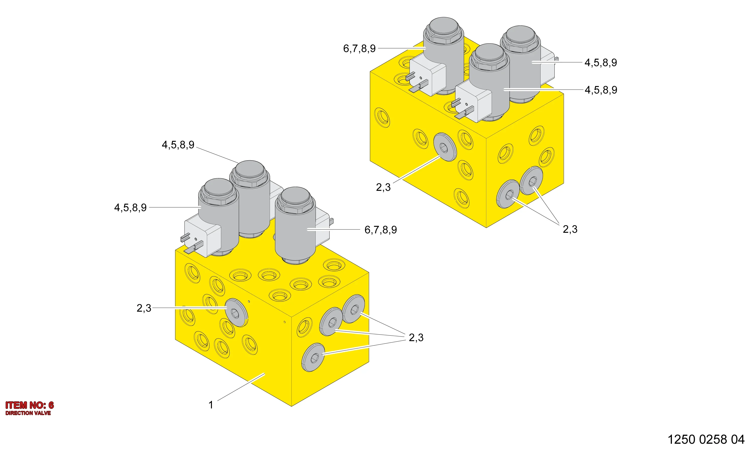 3222 3345 34 DIRECTION VALVE - Technical Drawing