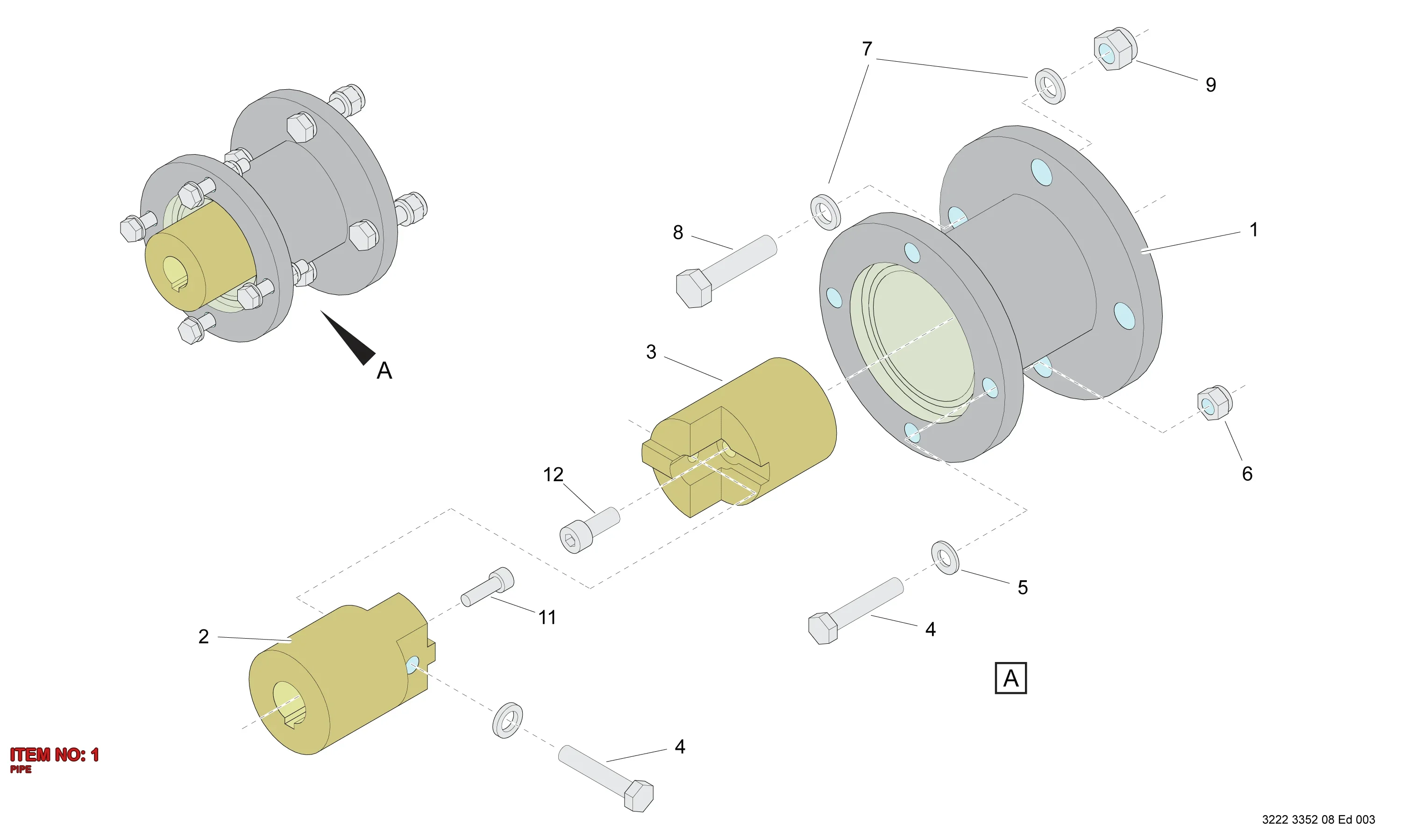 3222 3348 41 PIPE - Technical Drawing