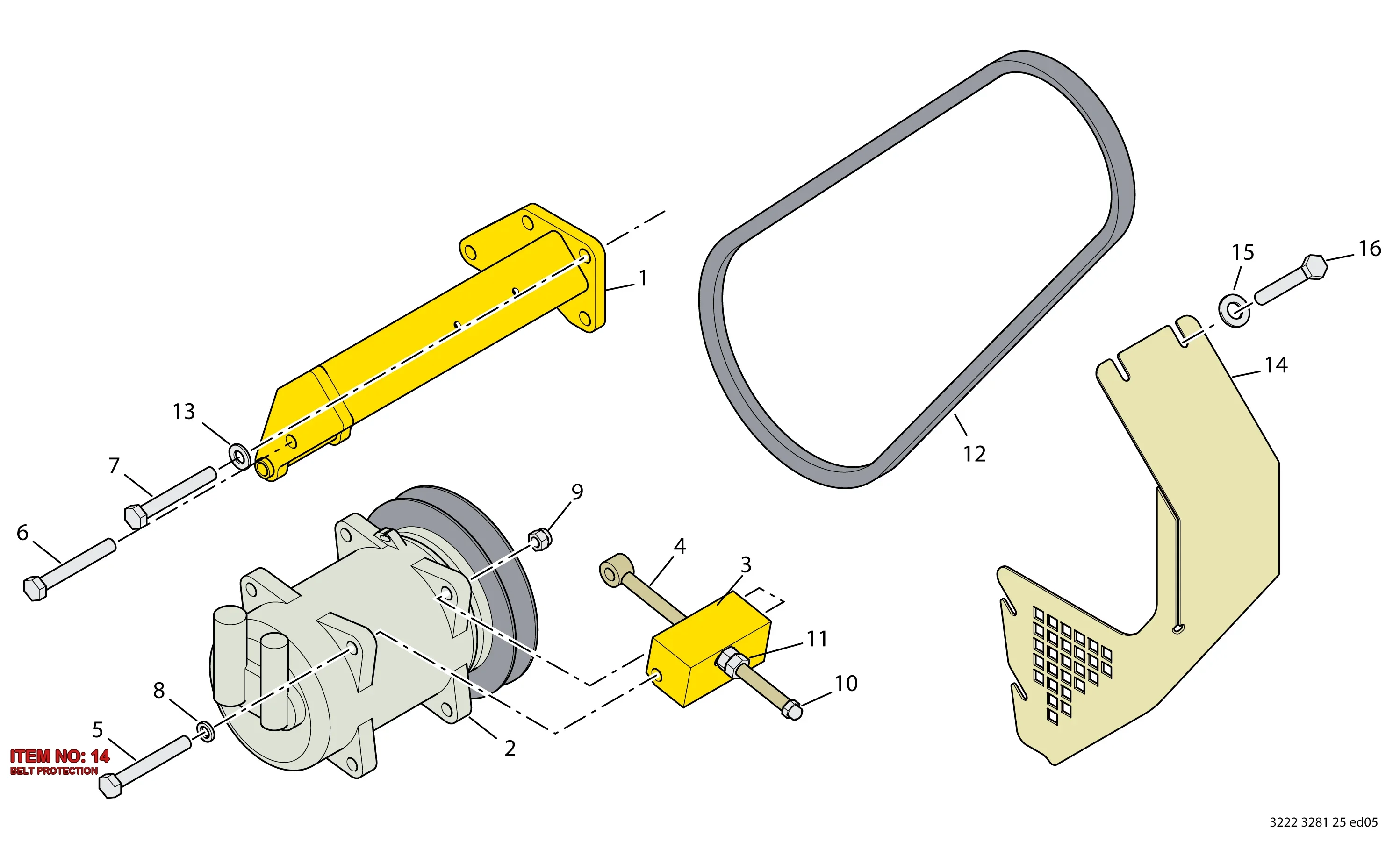3222 3348 64 BELT PROTECTION - Technical Drawing