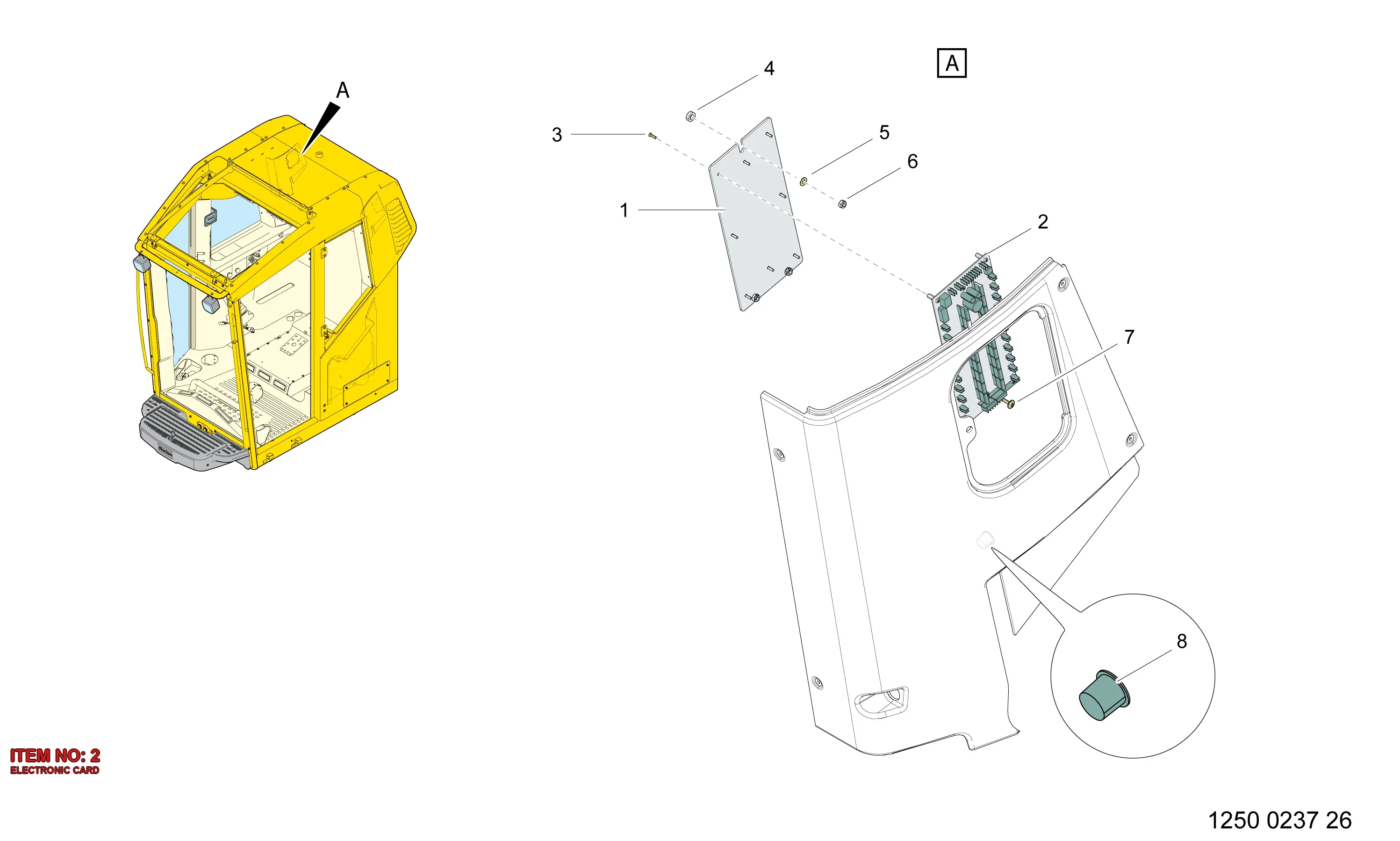 3222 3349 53 ELECTRONIC CARD - Technical Drawing