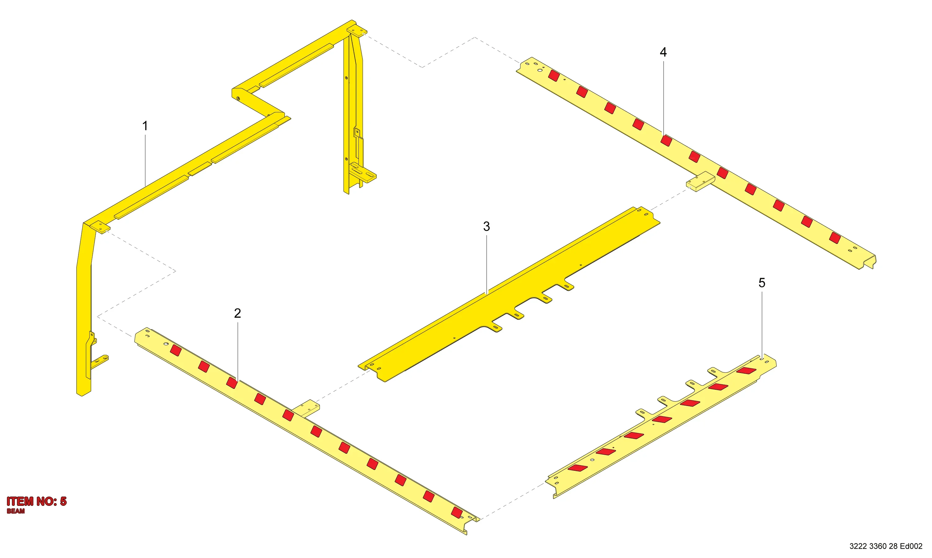3222 3349 70 BEAM - Technical Drawing