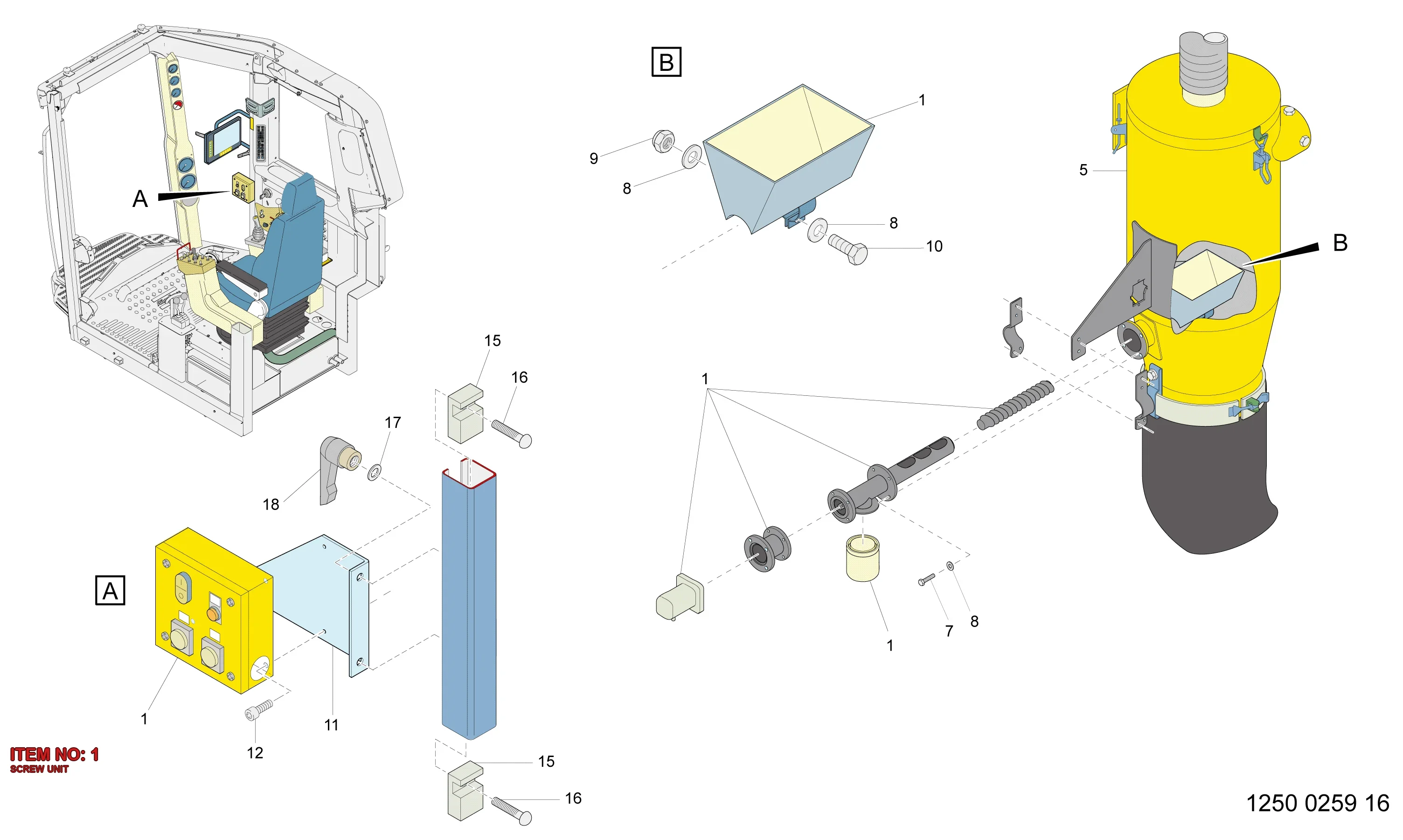 3222 3351 49 SCREW UNIT - Technical Drawing