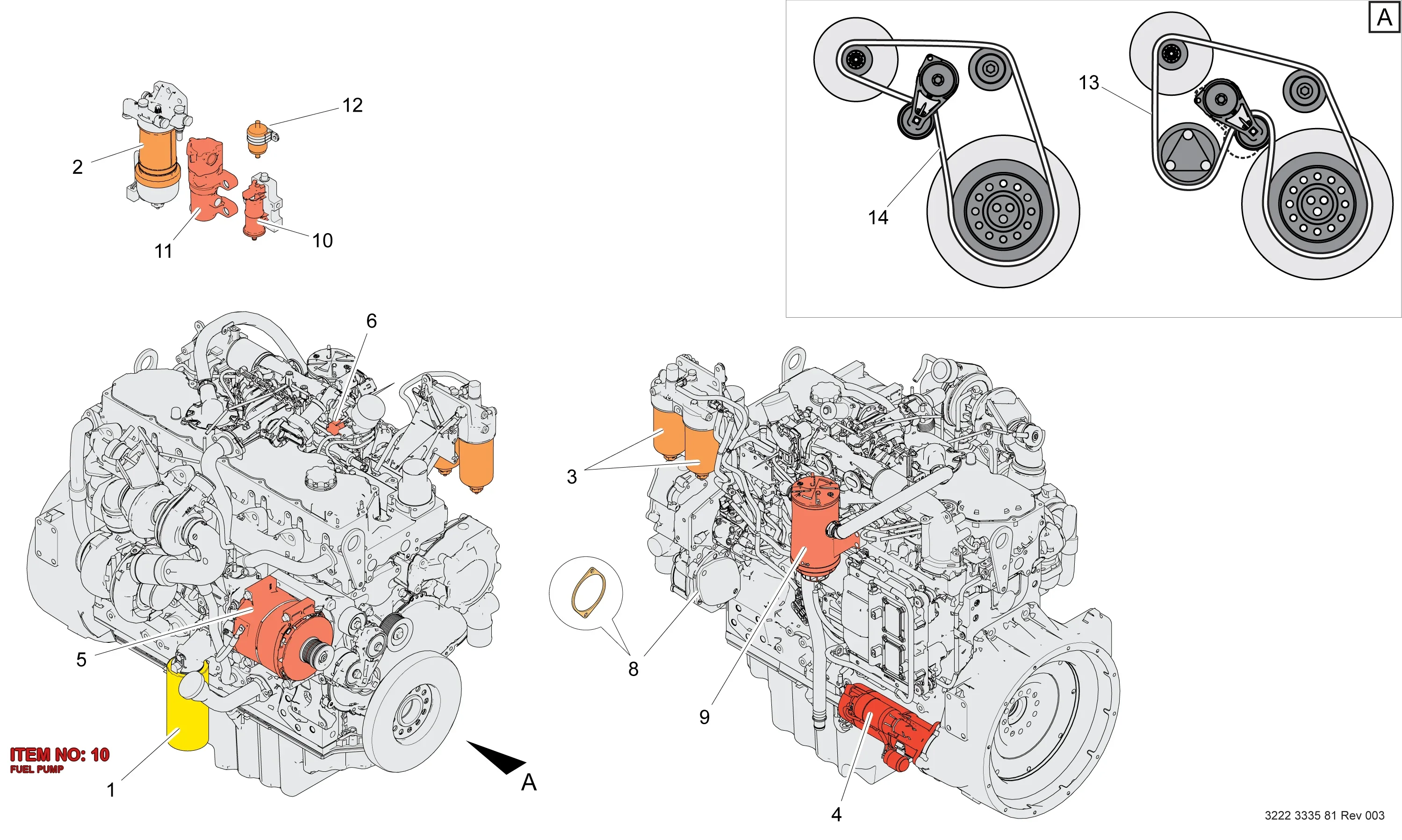 3222 3356 64 FUEL PUMP - Technical Drawing