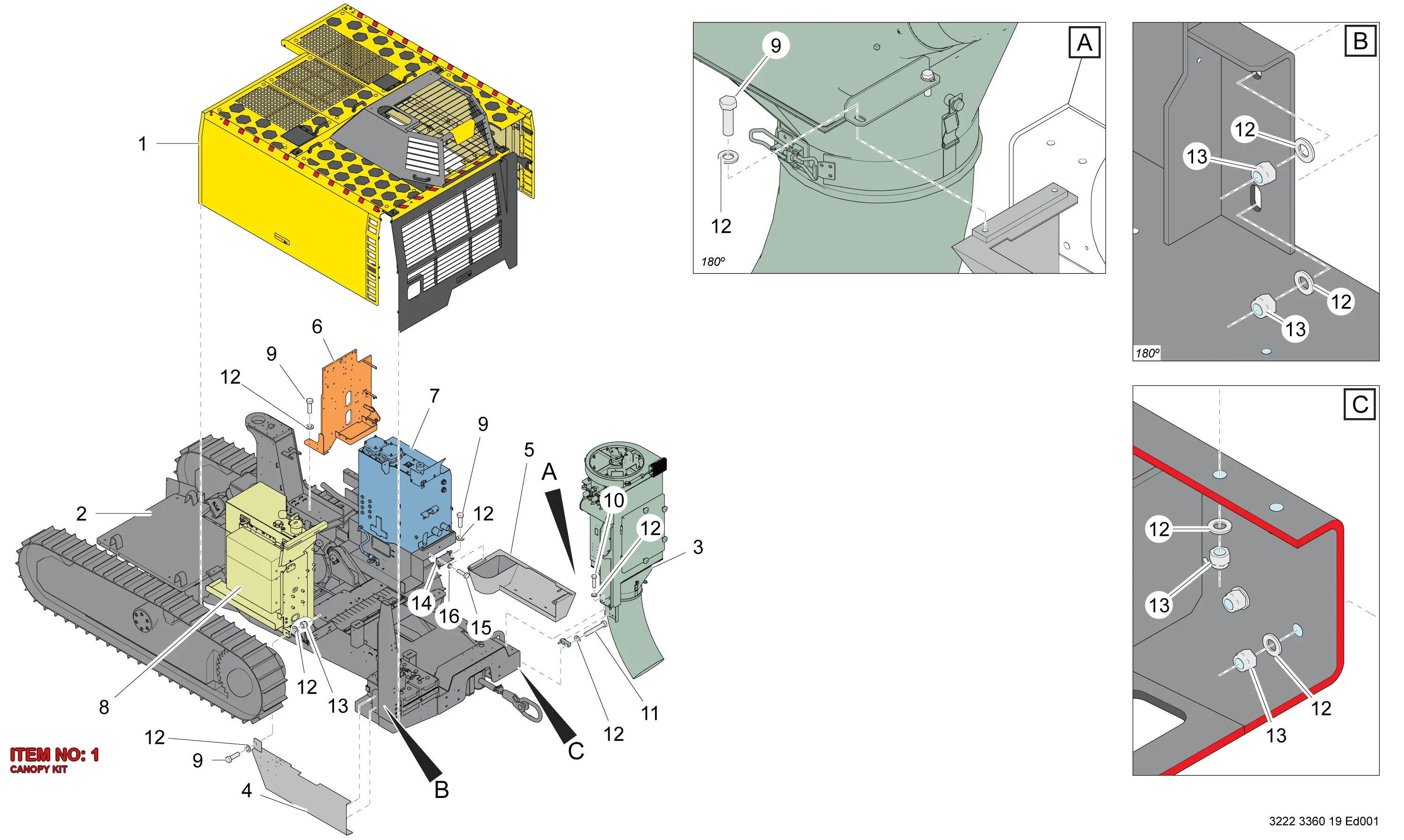3222 3360 27 CANOPY KIT - Technical Drawing