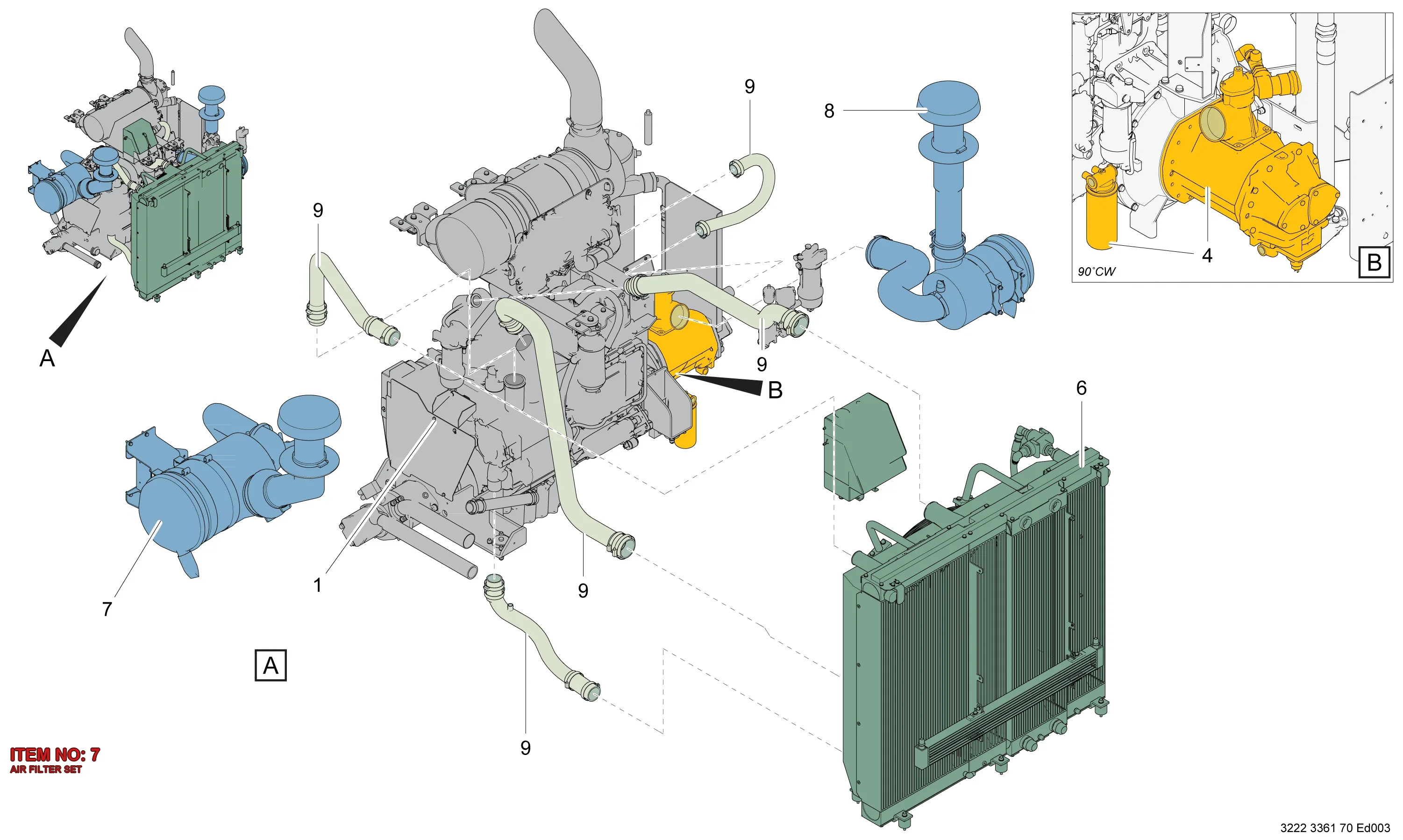 3222 3361 69 AIR FILTER SET - Technical Drawing