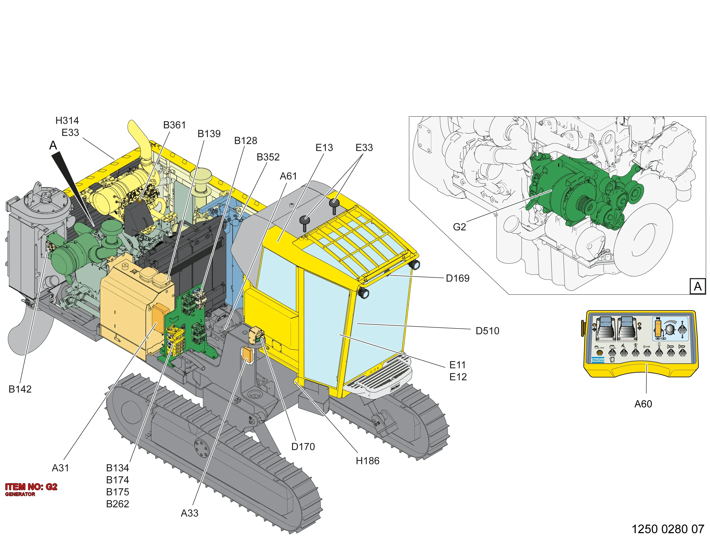 3222 3361 75 GENERATOR - Technical Drawing