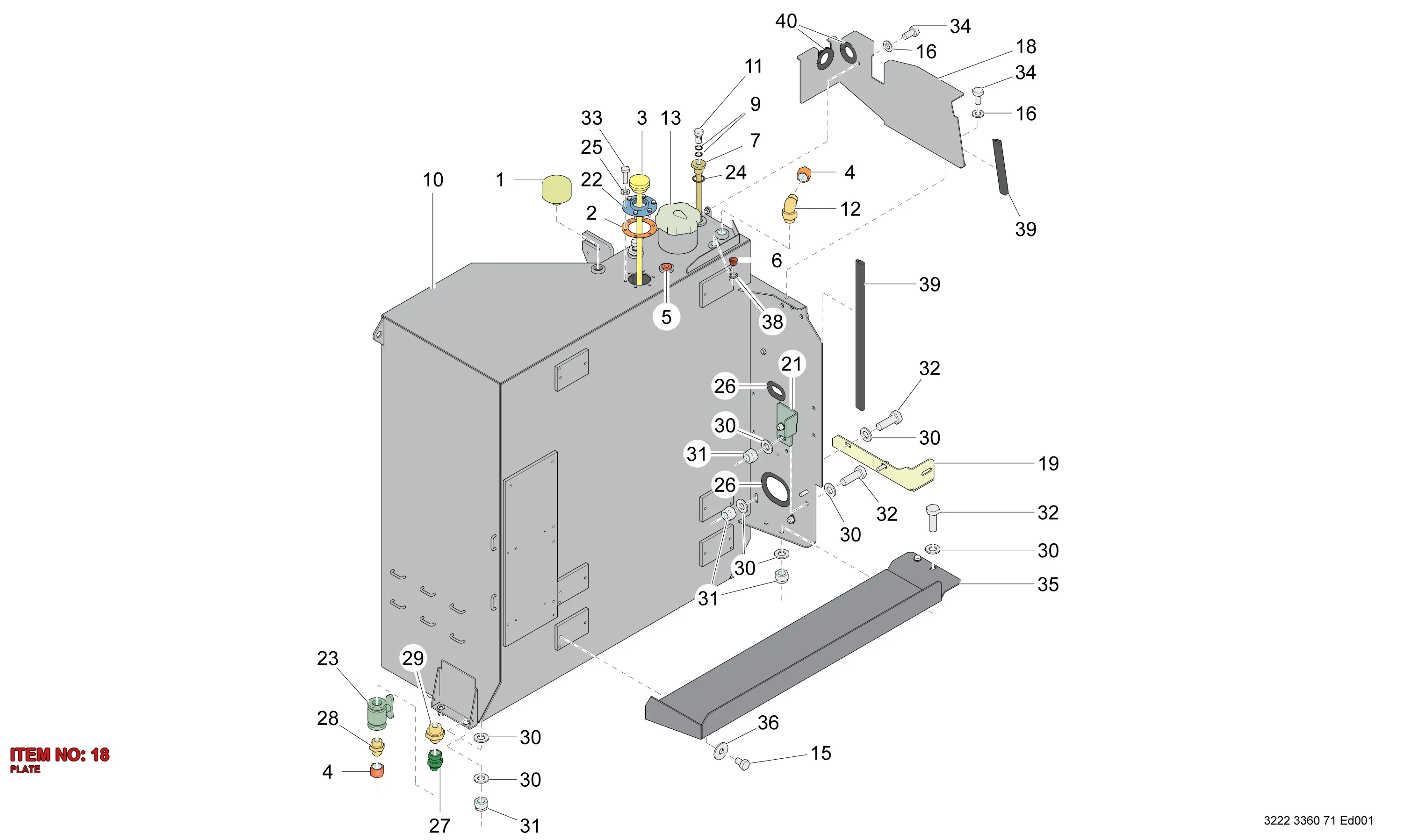 3222 3362 73 PLATE - Technical Drawing
