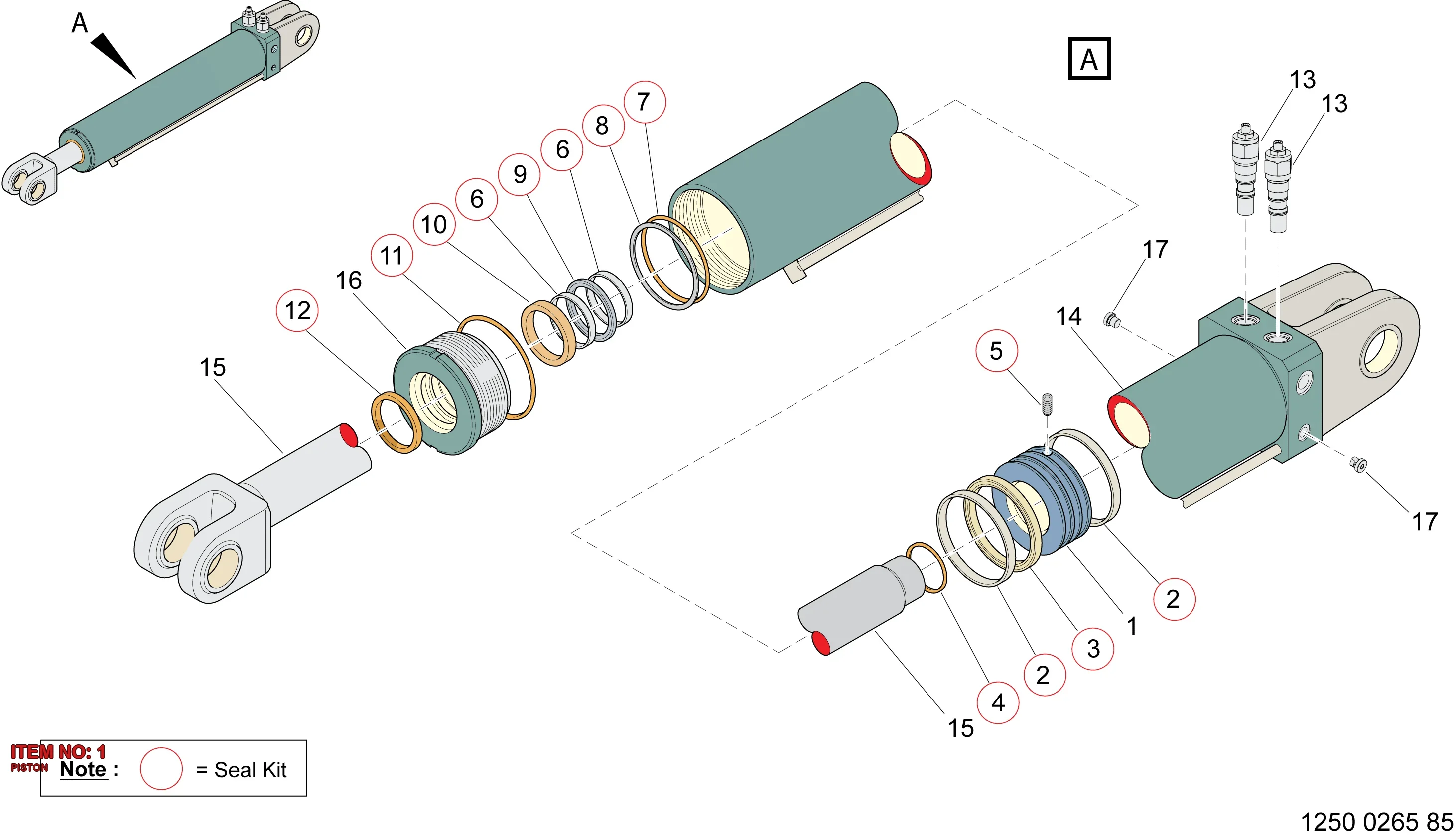 3222 3364 68 PISTON - Technical Drawing