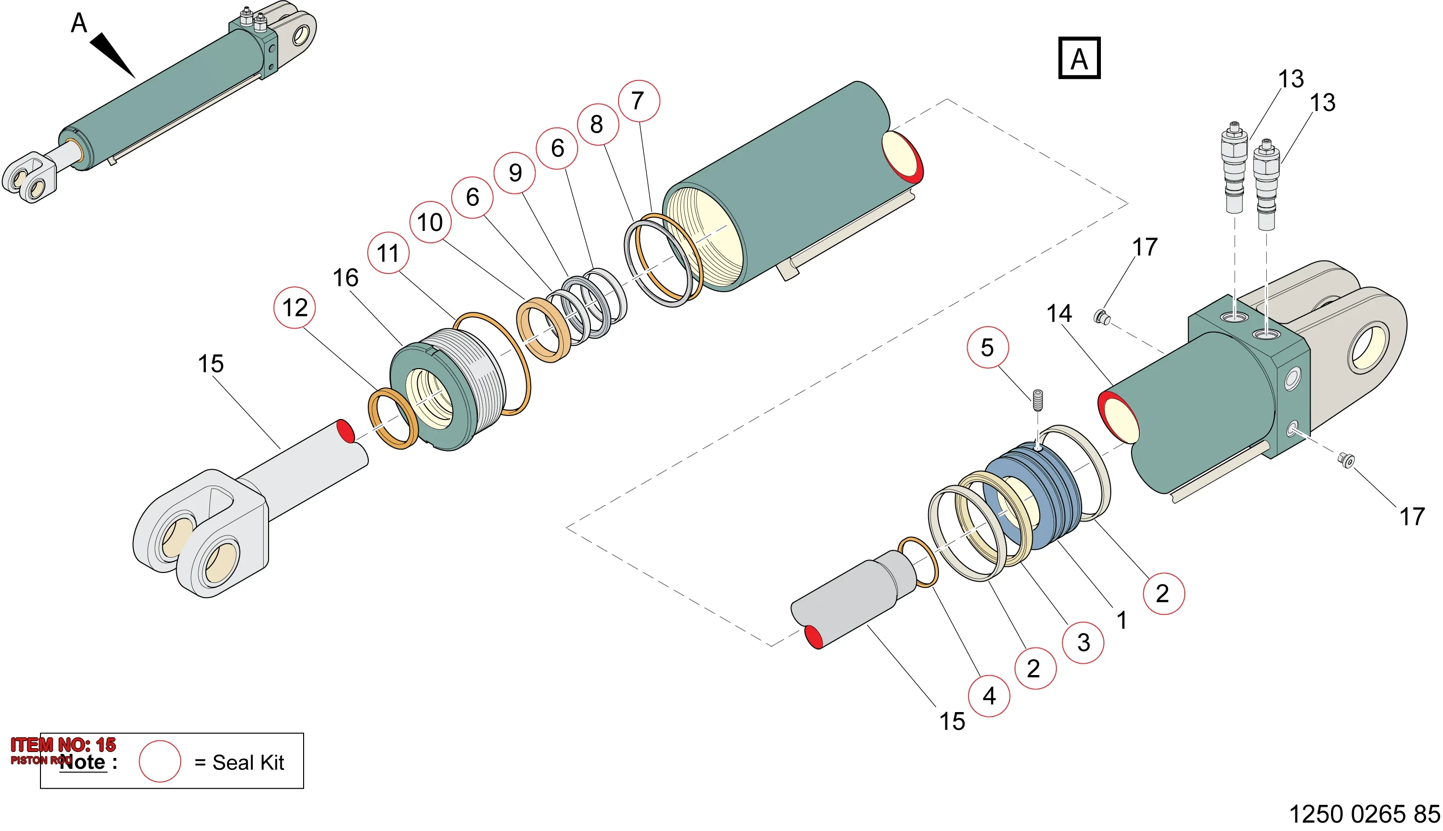 3222 3364 69 PISTON ROD - Technical Drawing