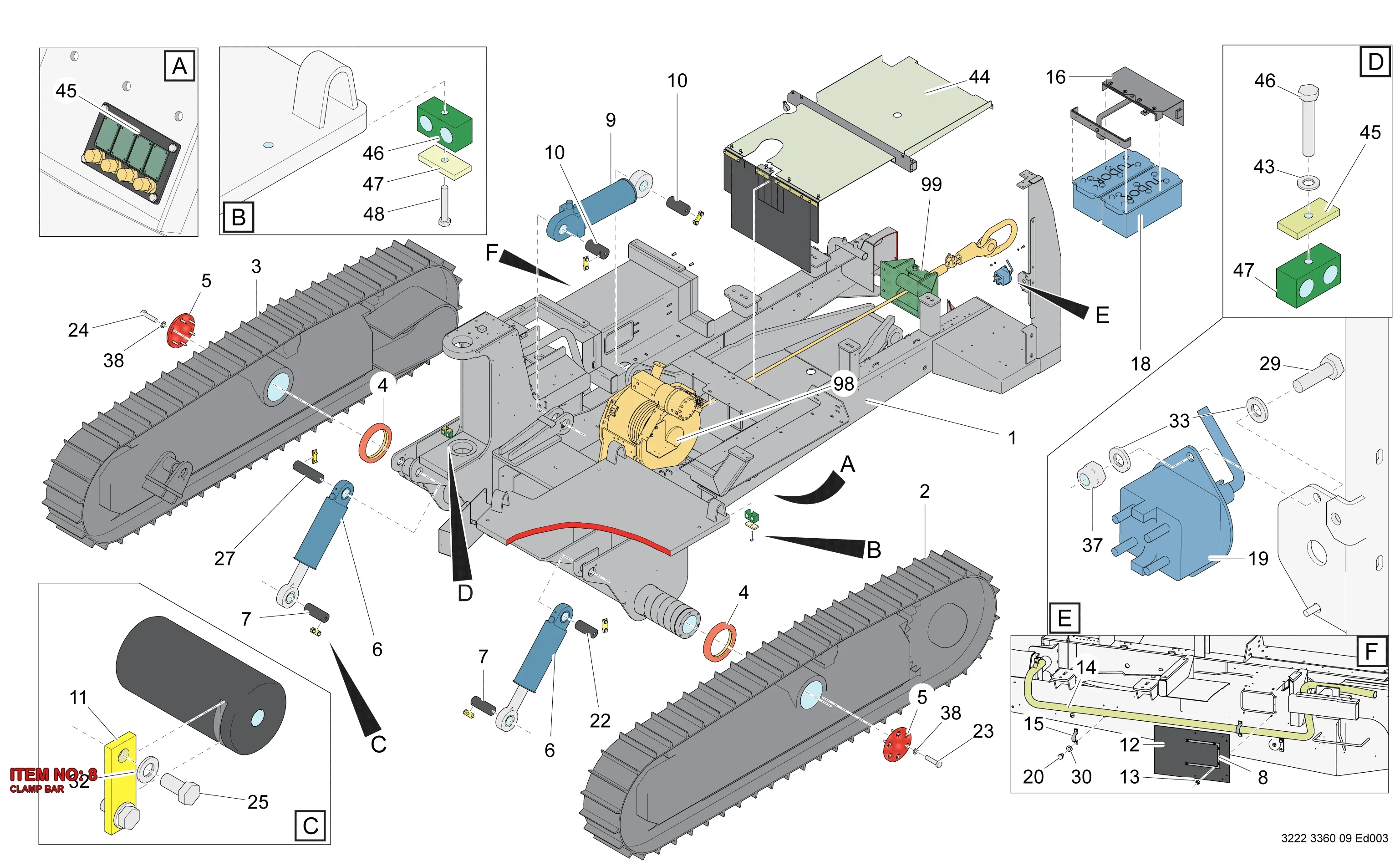 3222 3368 34 CLAMP BAR - Technical Drawing