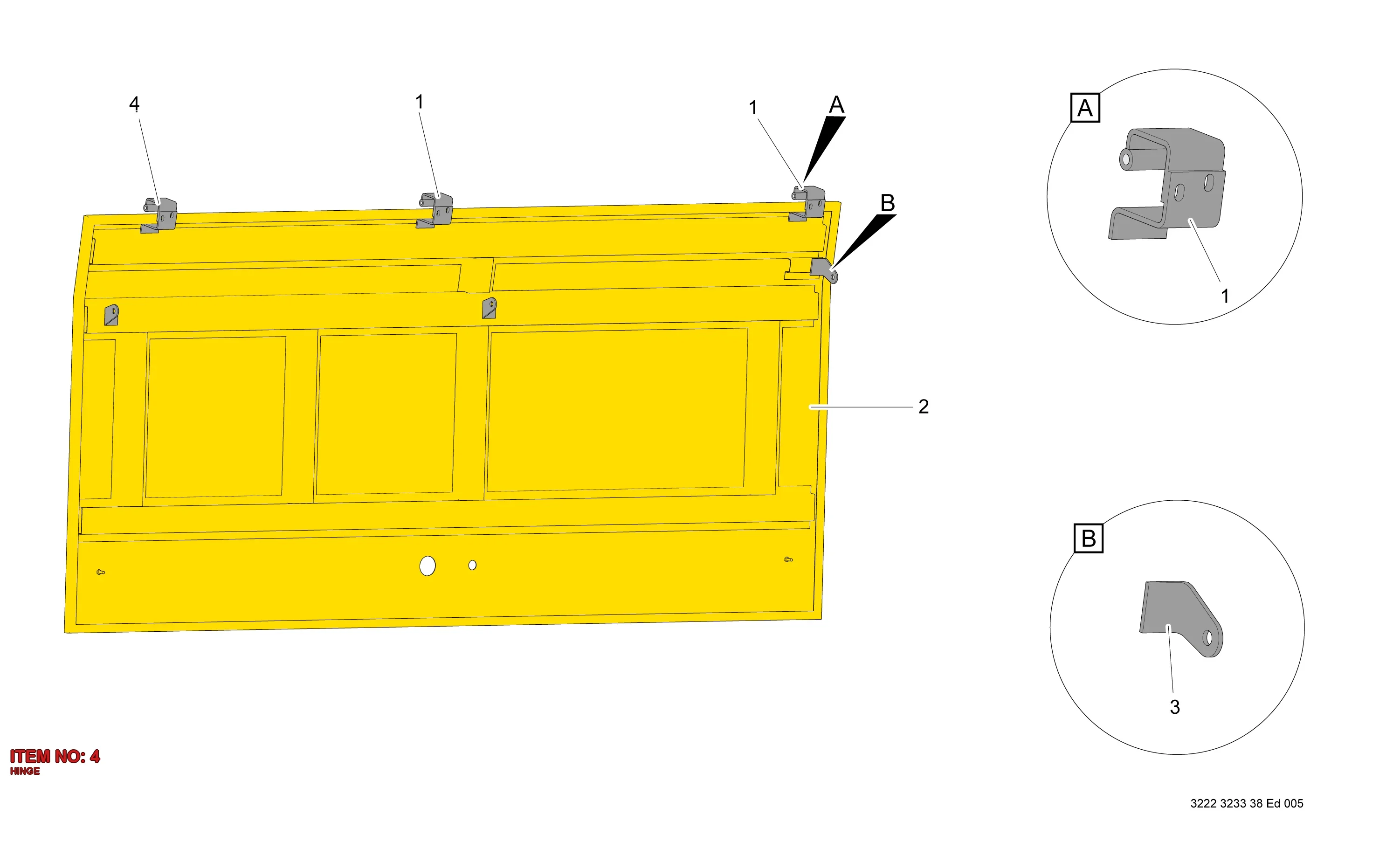 3222 3369 38 HINGE - Technical Drawing
