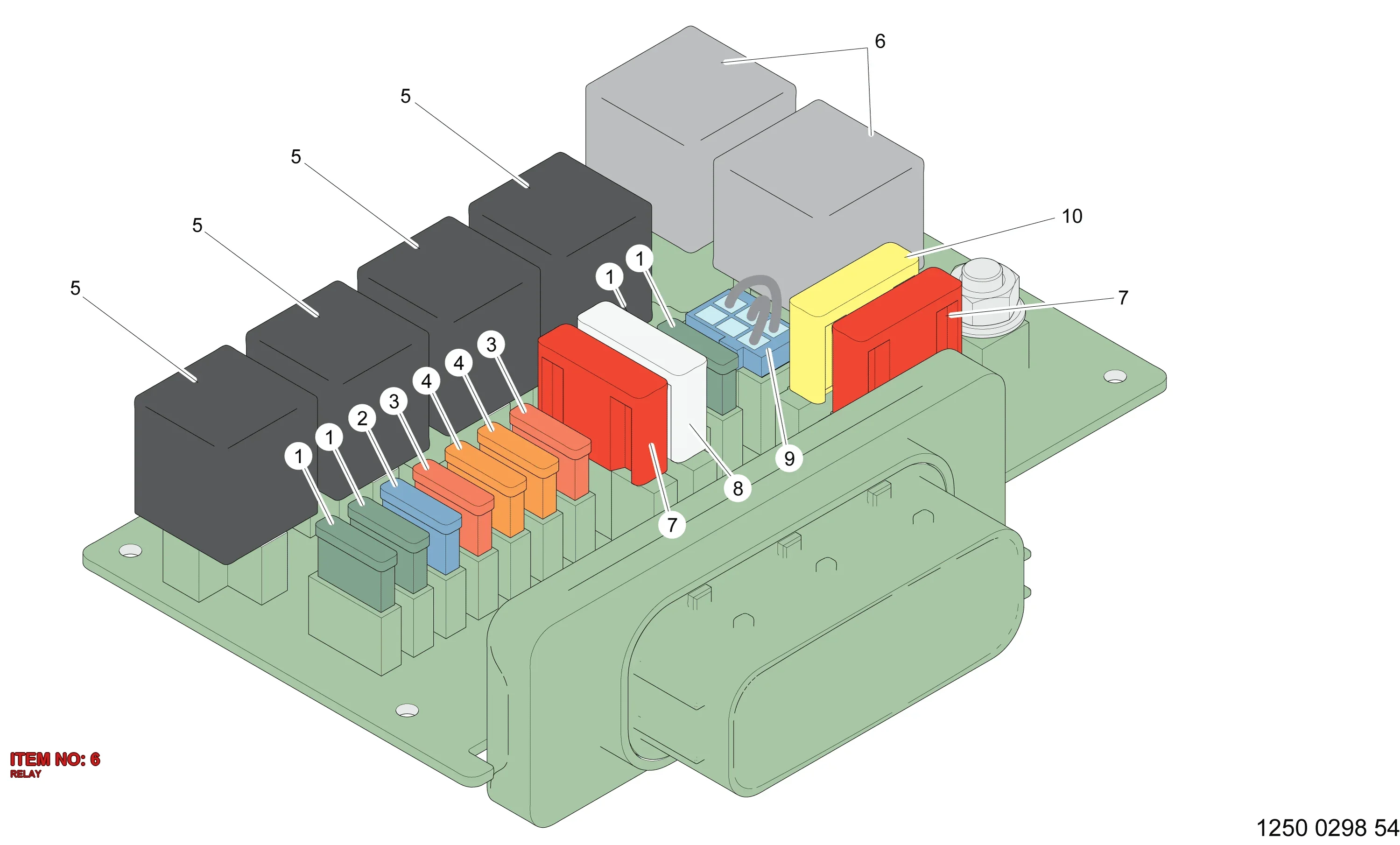 3222 3371 41 RELAY - Technical Drawing