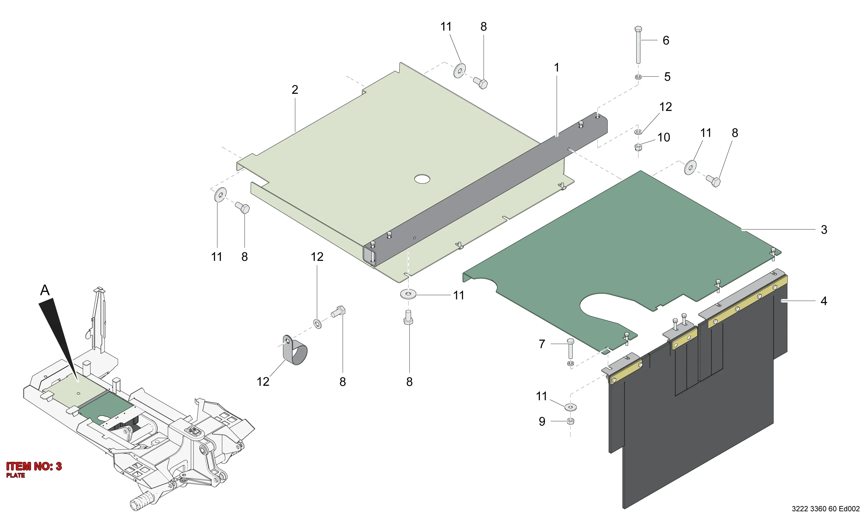3222 3372 74 PLATE - Technical Drawing