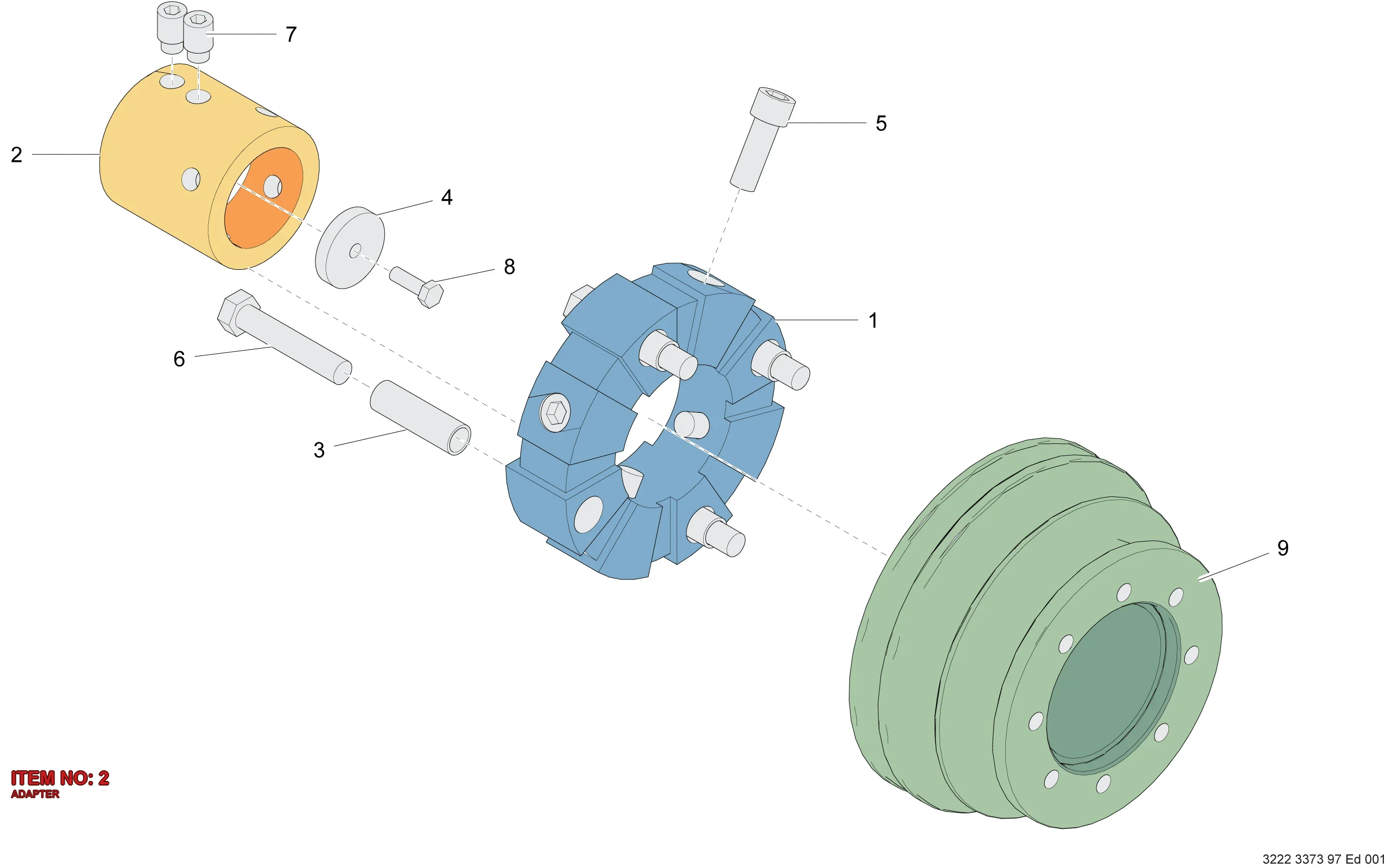 3222 3373 95 ADAPTER - Technical Drawing