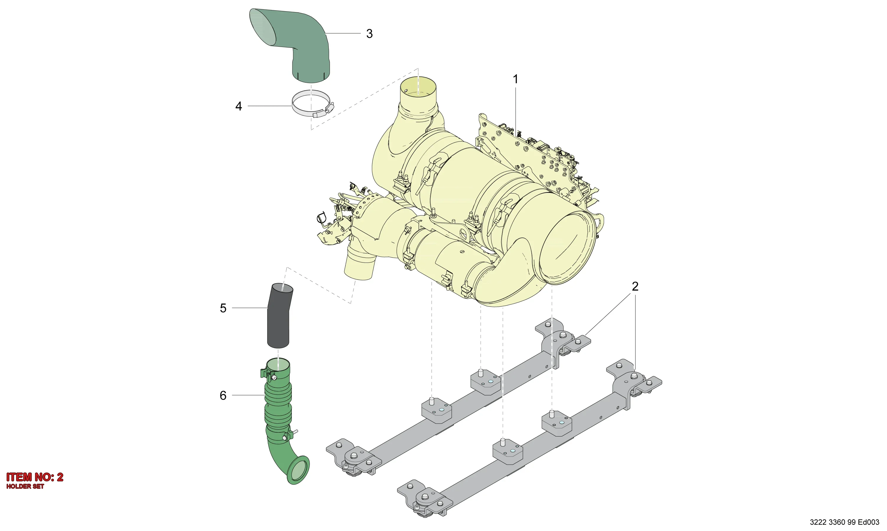 3222 3375 58 HOLDER SET - Technical Drawing