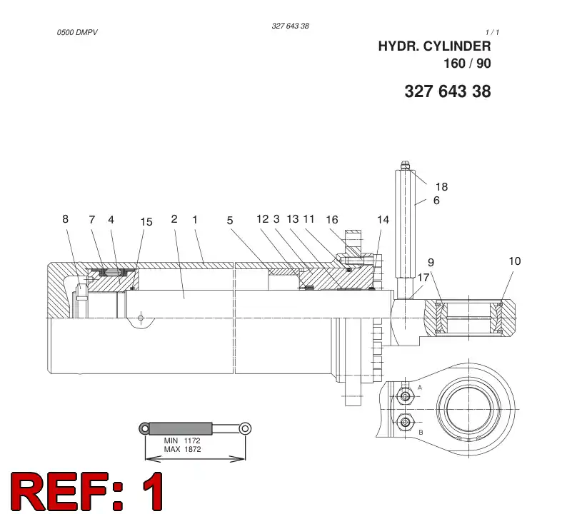 32223378 322 233 78 CYLINDER TUBE - Sandvik Technical Drawing