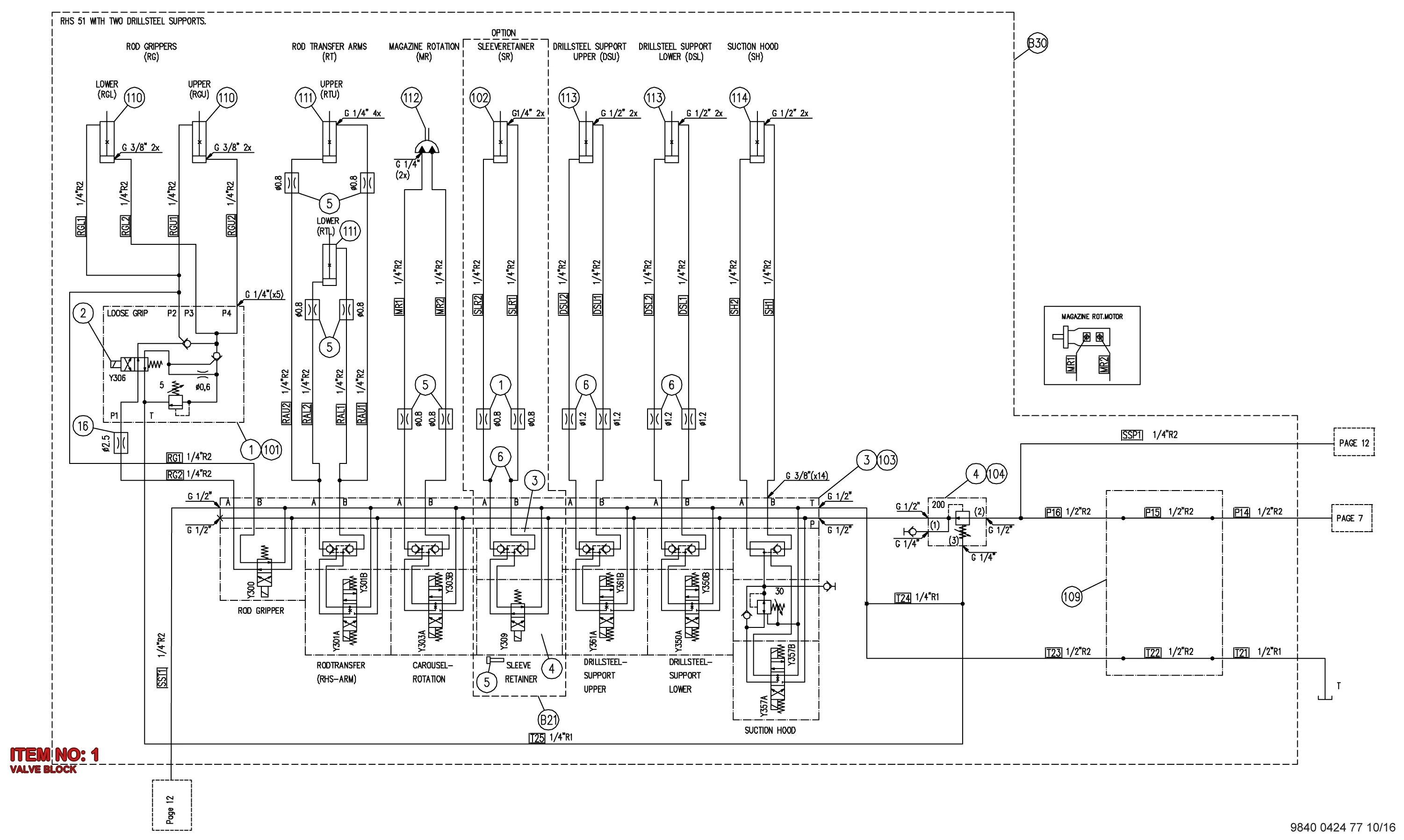 3222 3383 25 VALVE BLOCK - Technical Drawing
