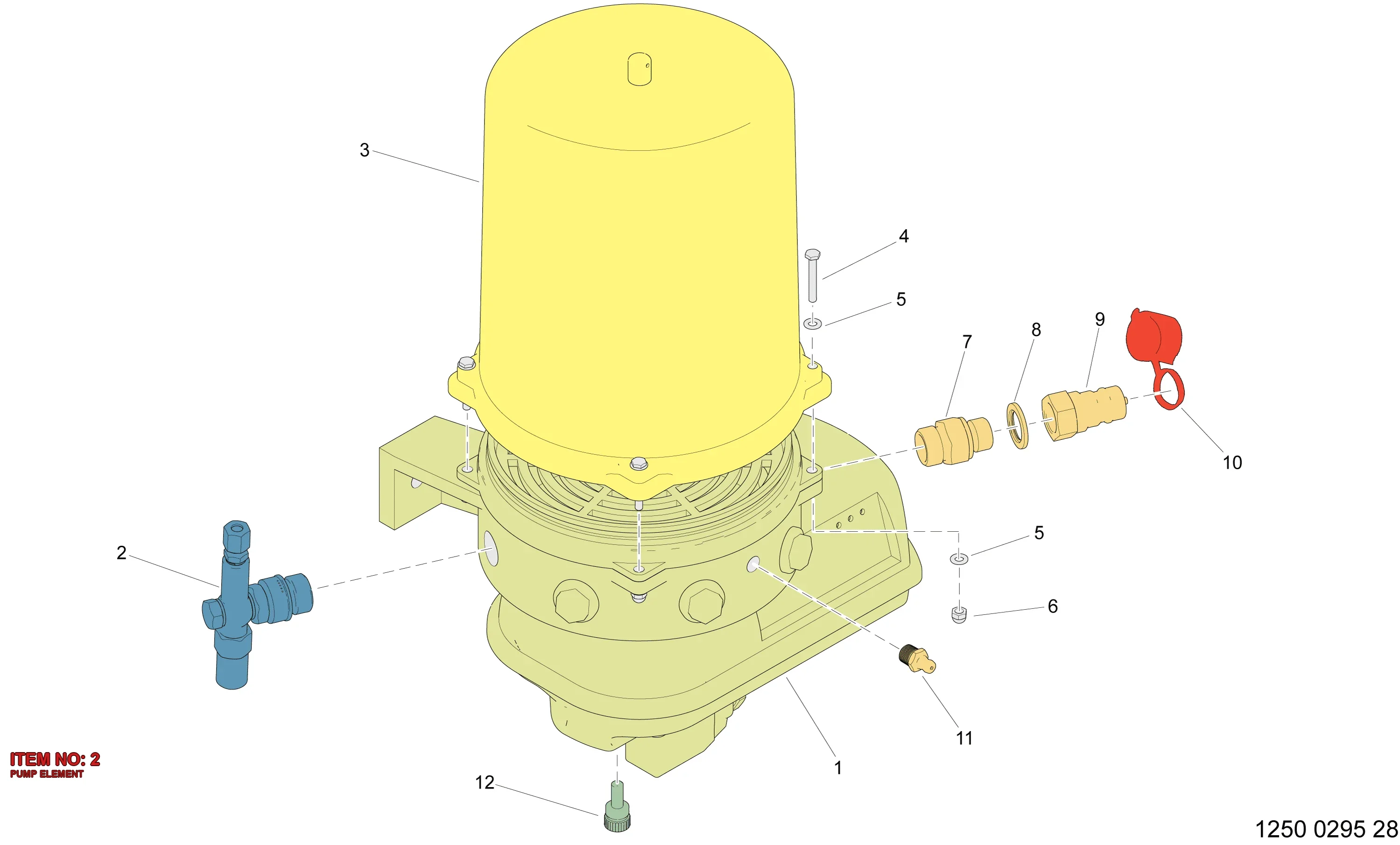 3222 3391 57 PUMP ELEMENT - Technical Drawing