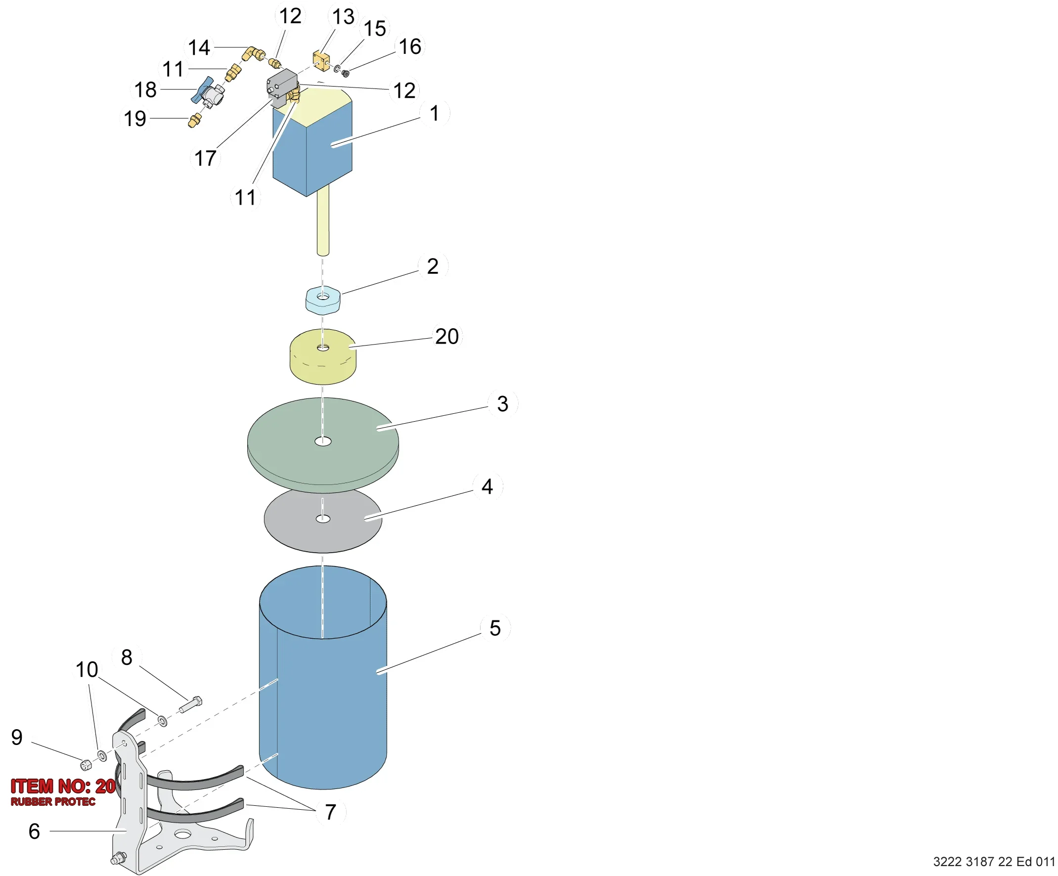 3222 3416 66 RUBBER PROTEC - Technical Drawing