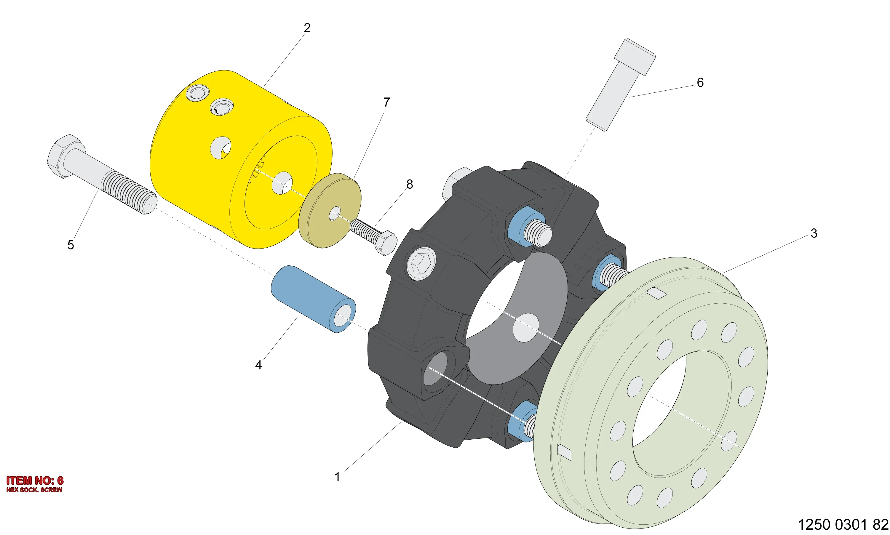 3222 3418 92 HEX SOCK. SCREW - Technical Drawing