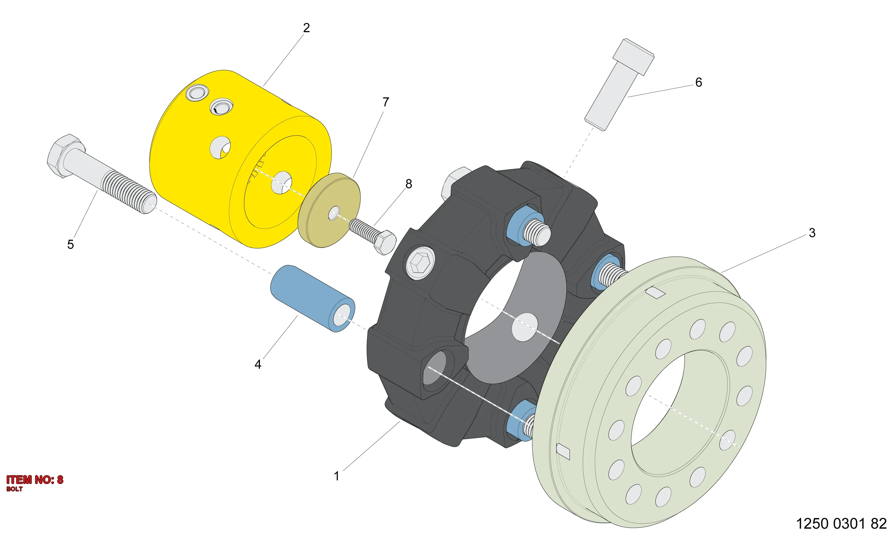 3222 3418 93 BOLT - Technical Drawing