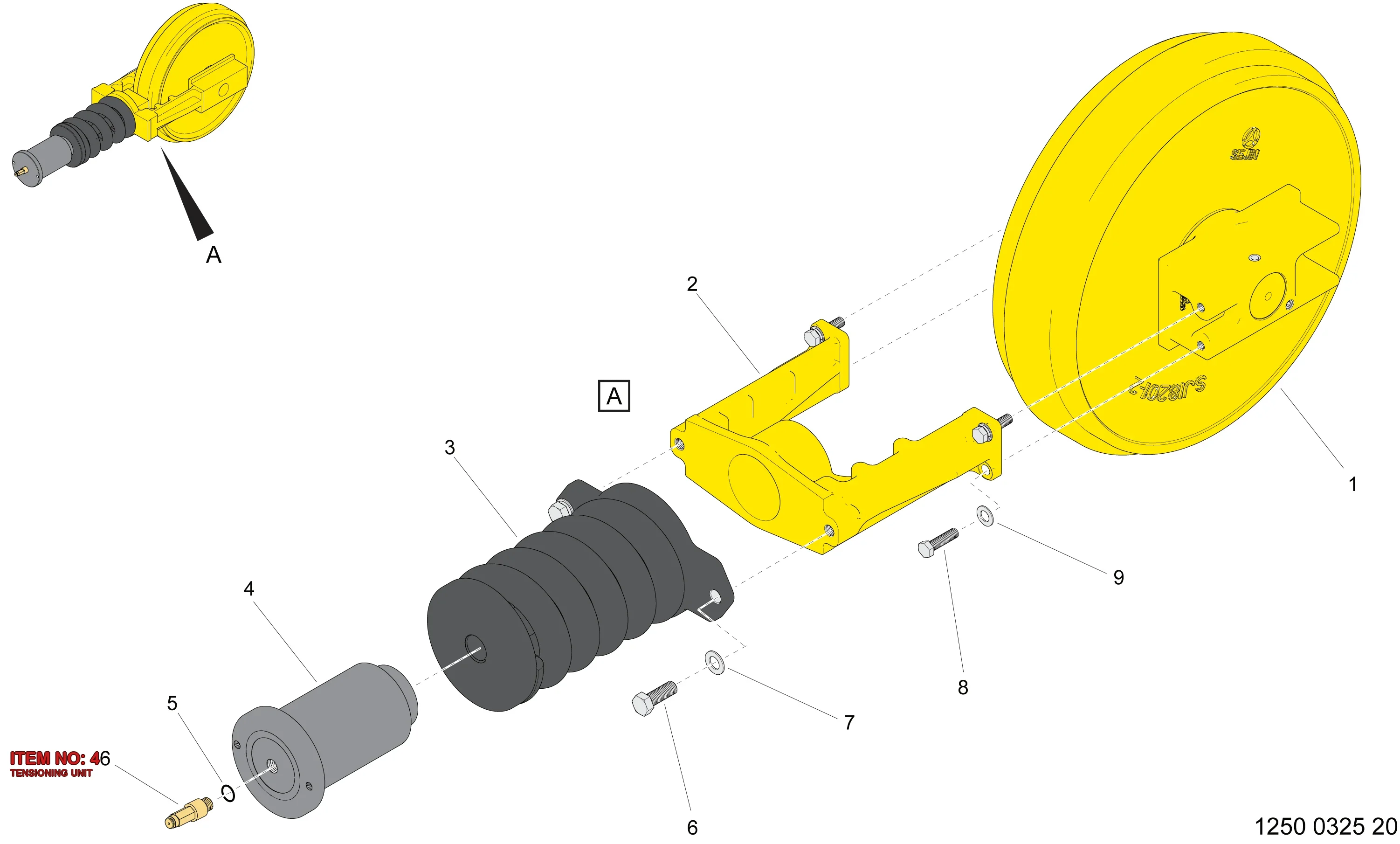 3222 3432 88 TENSIONING UNIT - Technical Drawing