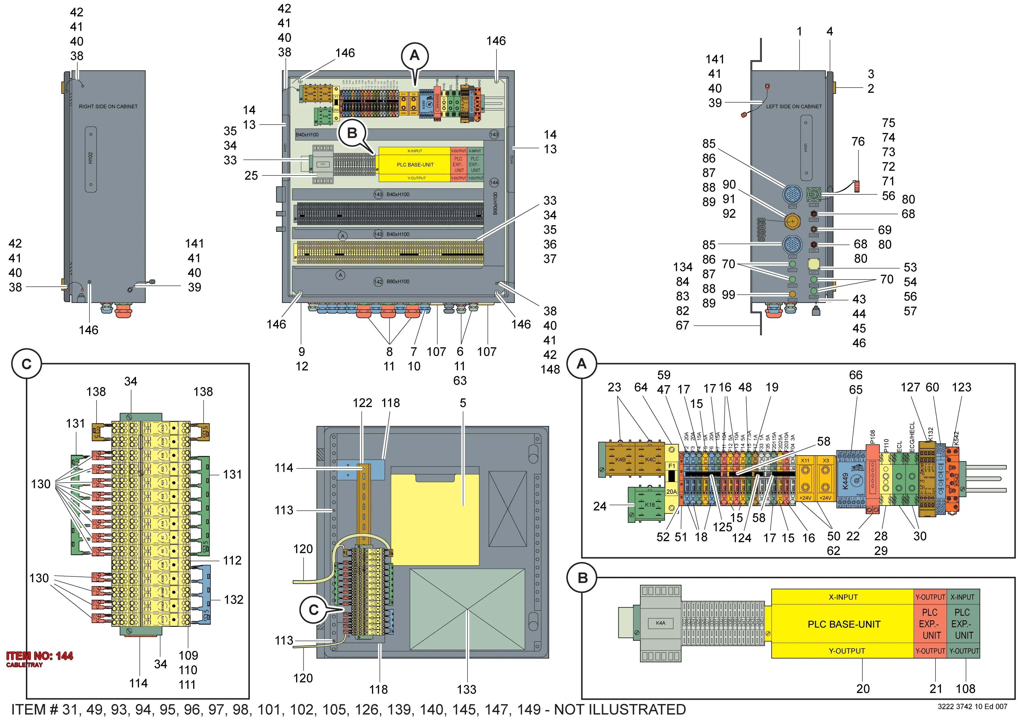 3222 3438 92 CABLE TRAY - Technical Drawing