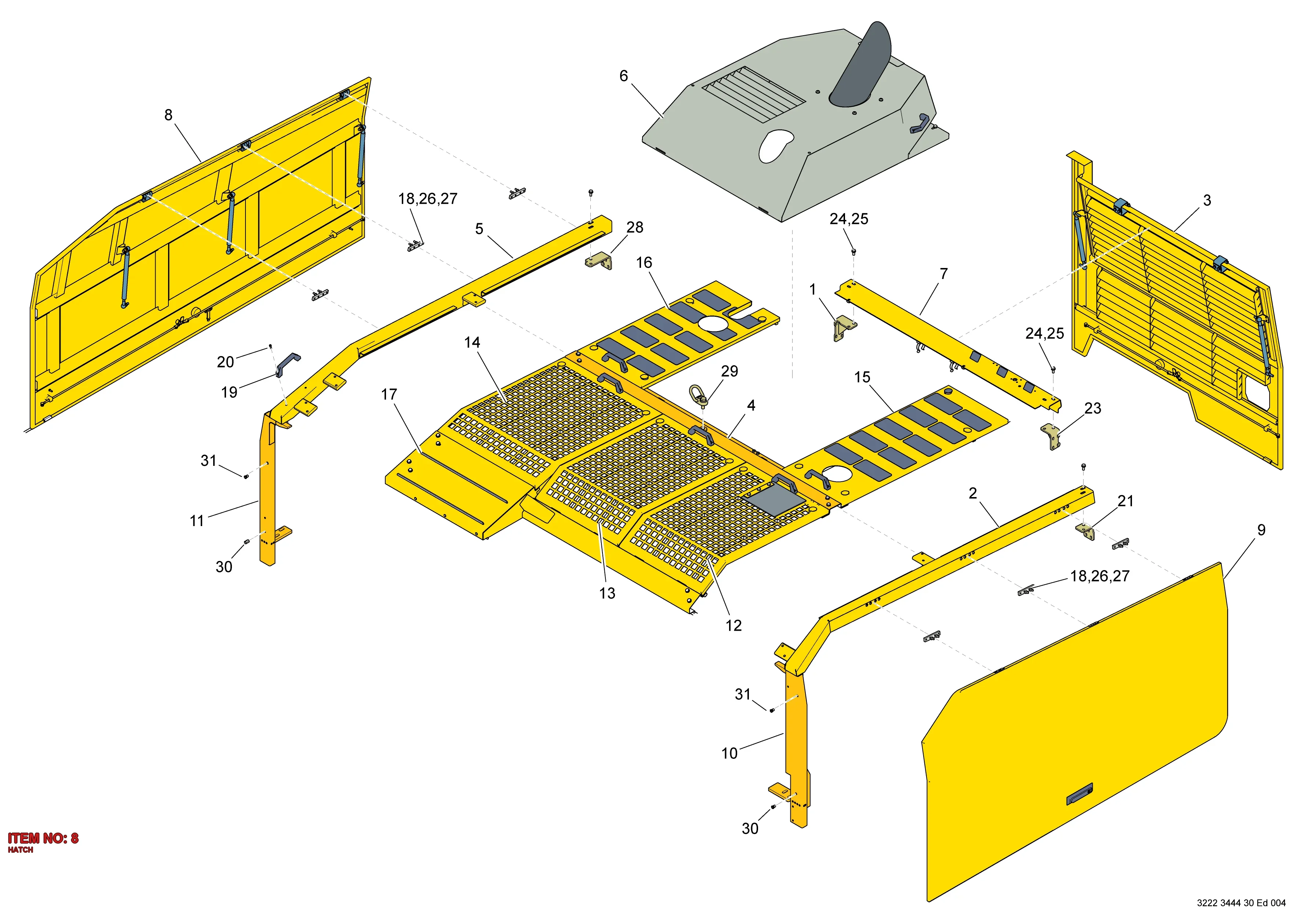 3222 3444 25 HATCH - Technical Drawing