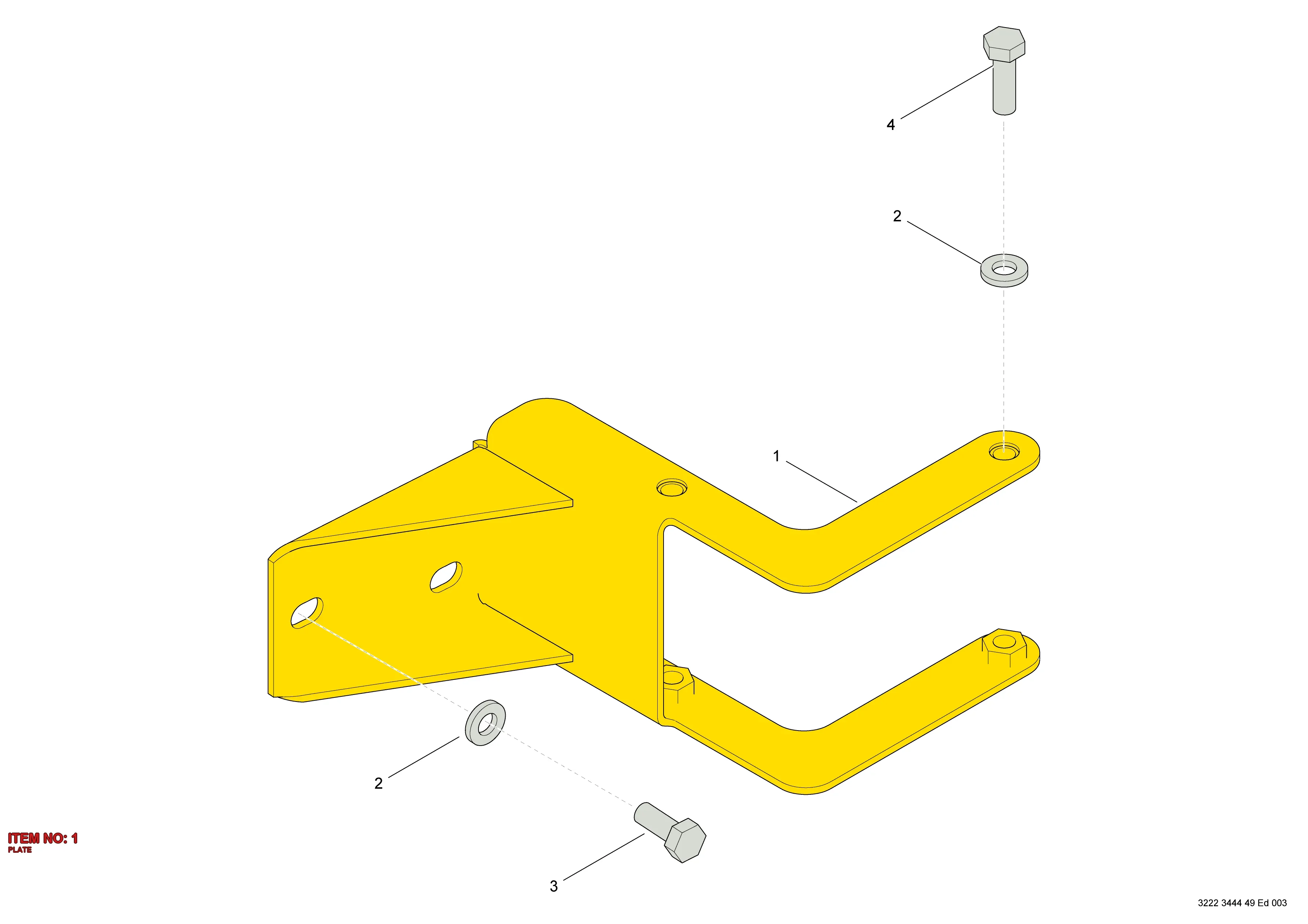 3222 3444 51 PLATE - Technical Drawing
