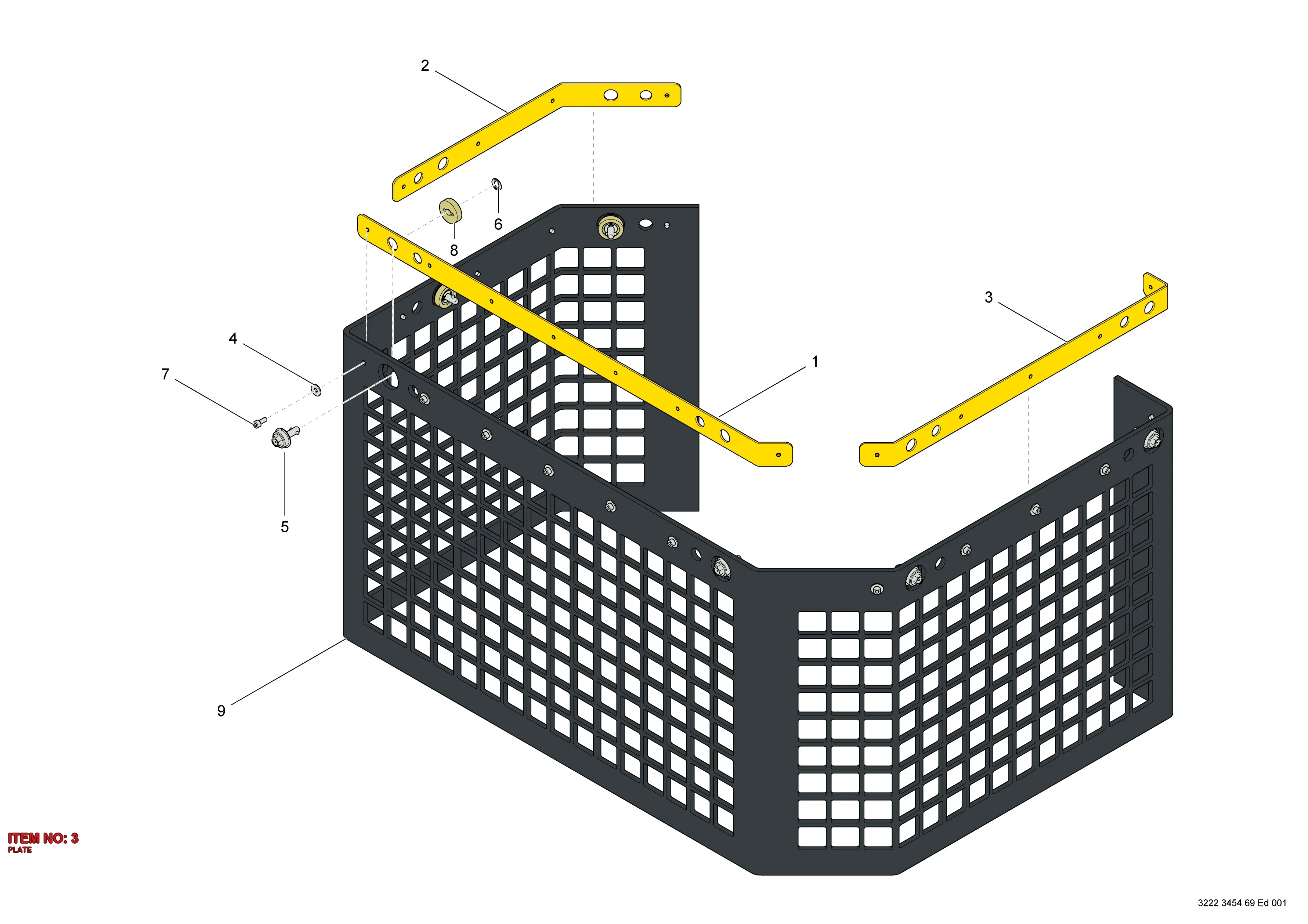 3222 3454 57 PLATE - Technical Drawing