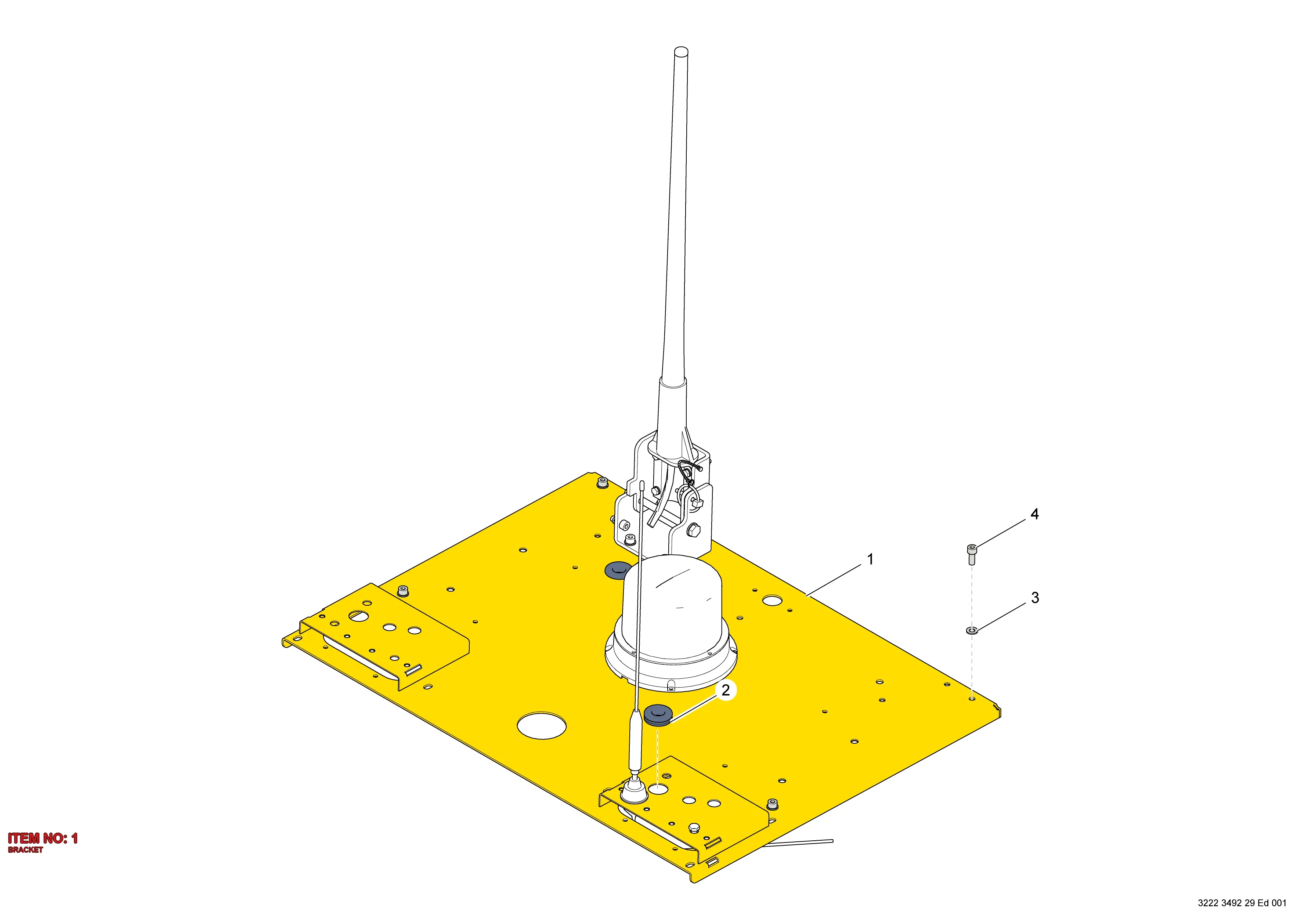 3222 3455 79 BRACKET - Technical Drawing