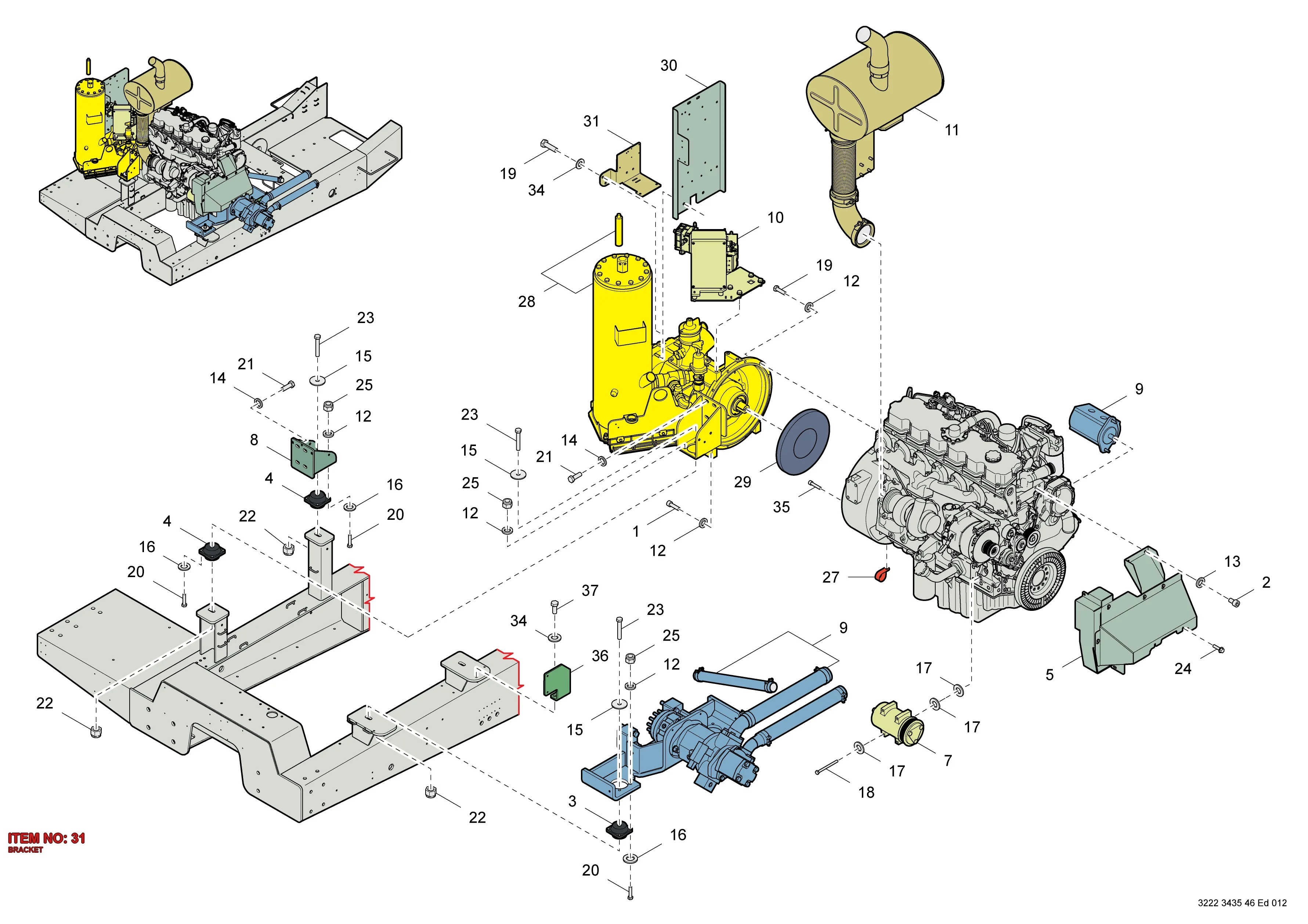 3222 3456 57 BRACKET - Technical Drawing