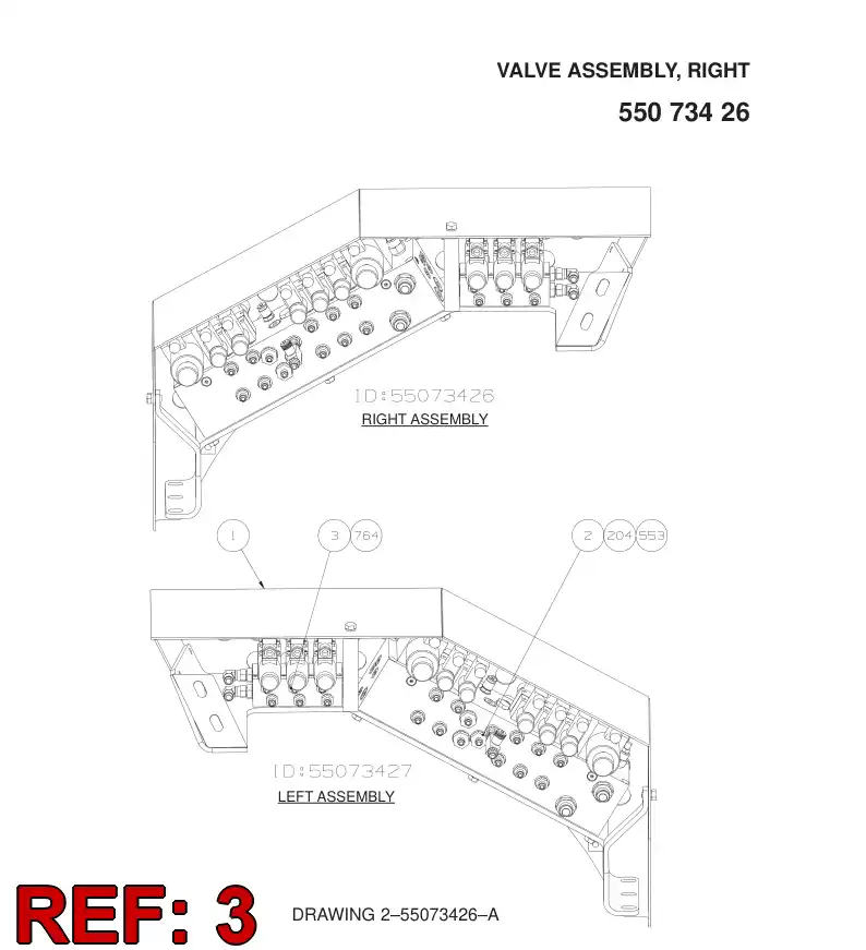 32228727 322 287 27 VALVE ASSEMBLY - Sandvik Technical Drawing