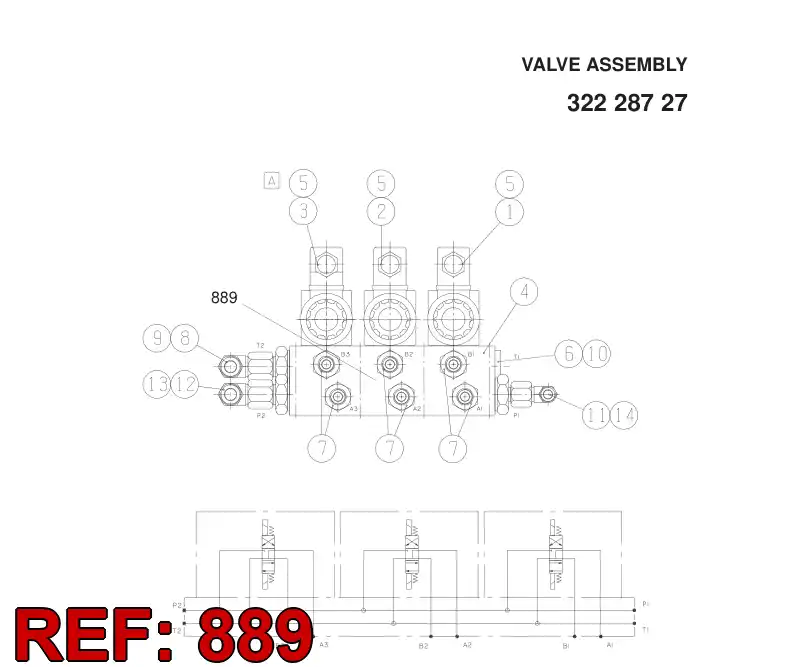 32228729 322 287 29 VALVE ASSEMBLY - Sandvik Technical Drawing