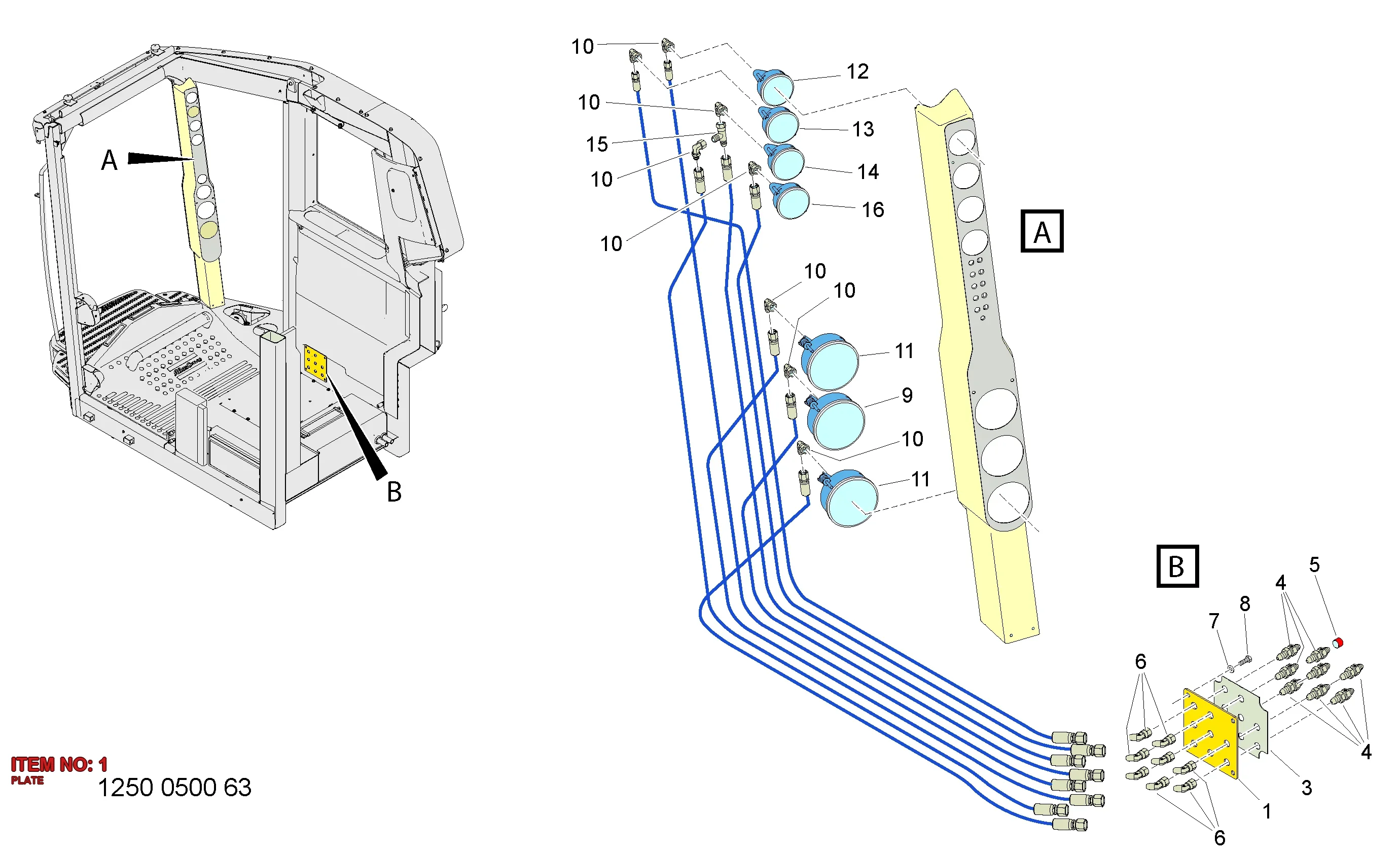 3222 9860 29 PLATE - Technical Drawing