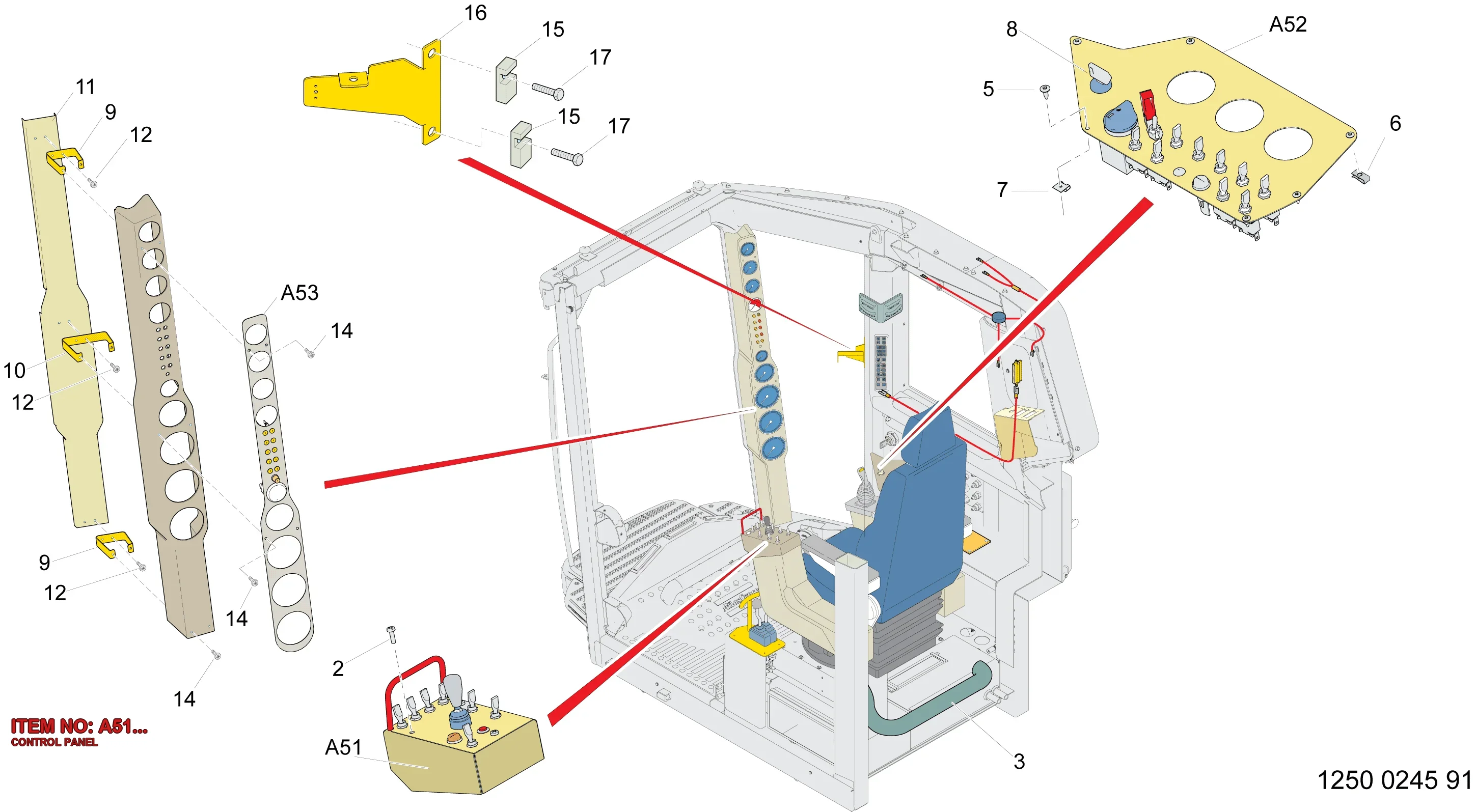 3222 9860 55 CONTROL PANEL - Technical Drawing