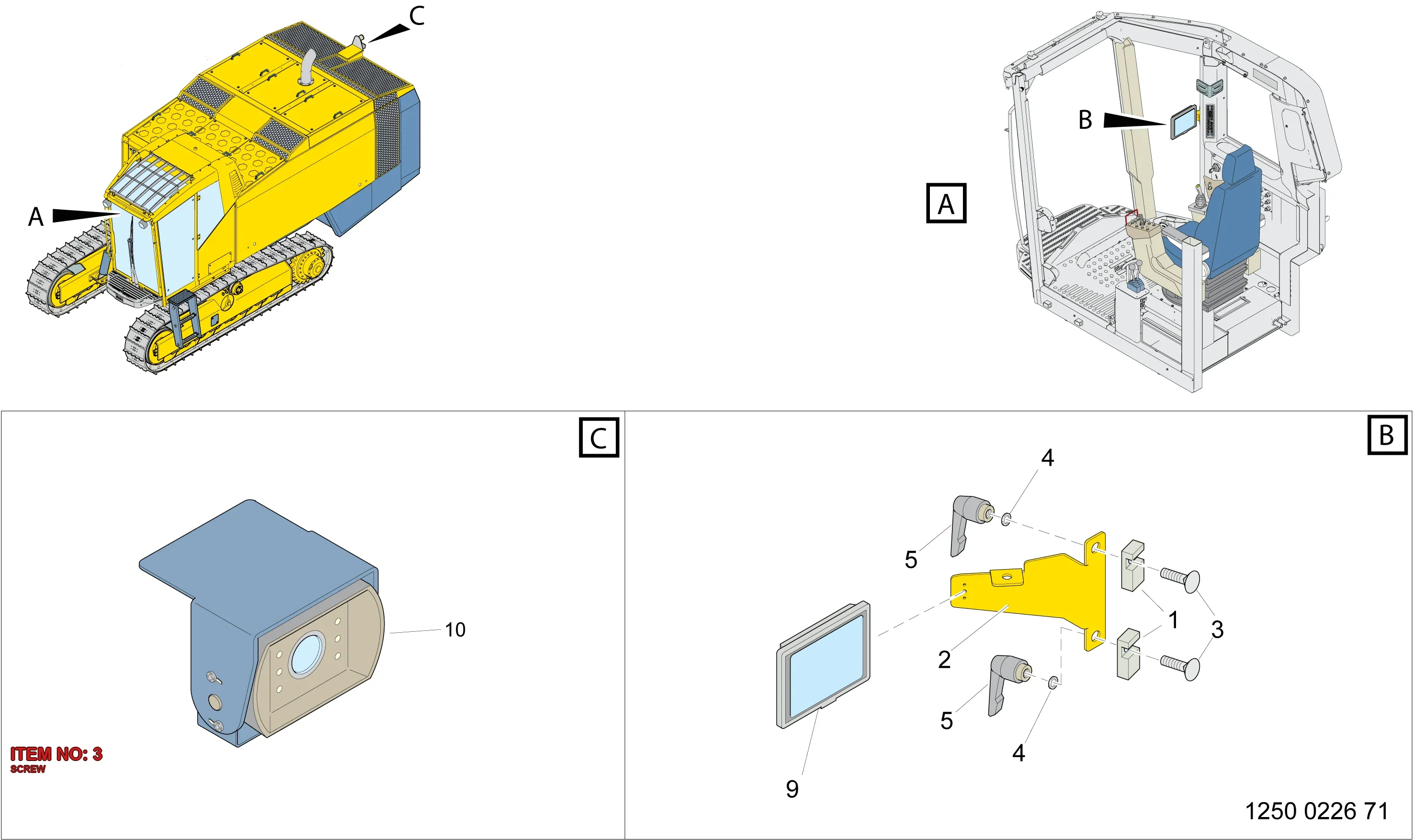 3222 9860 67 SCREW - Technical Drawing