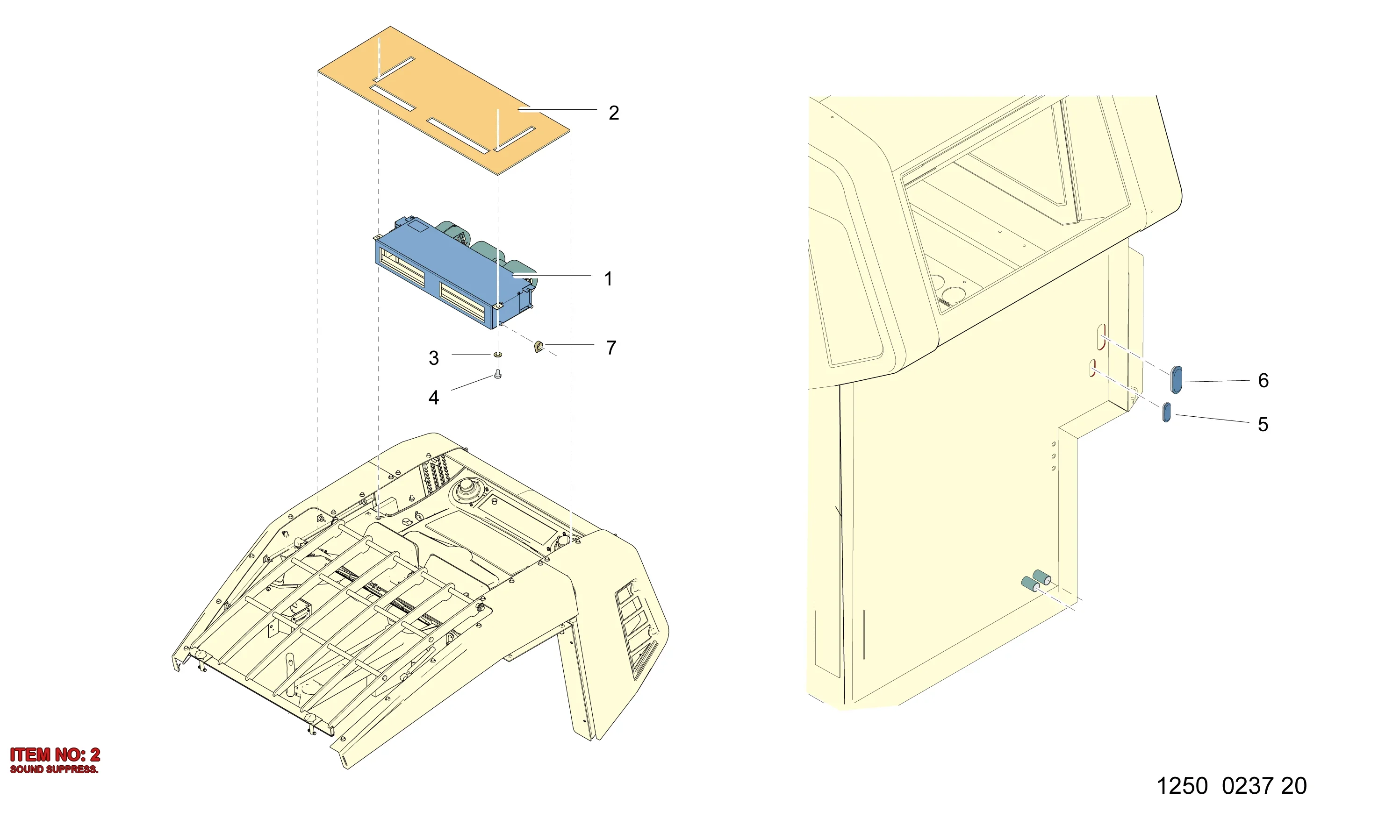 3222 9861 13 SOUND SUPPRESS. - Technical Drawing