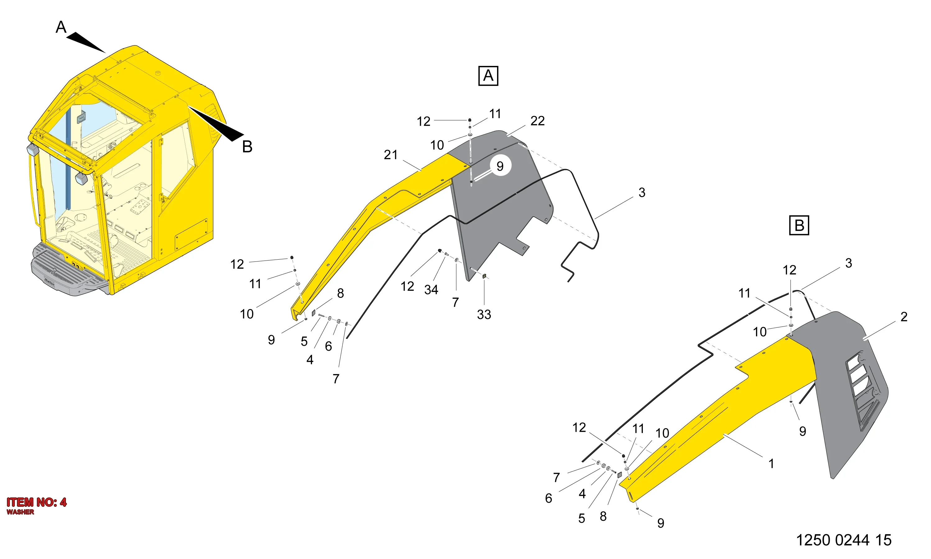 3222 9861 36 WASHER - Technical Drawing