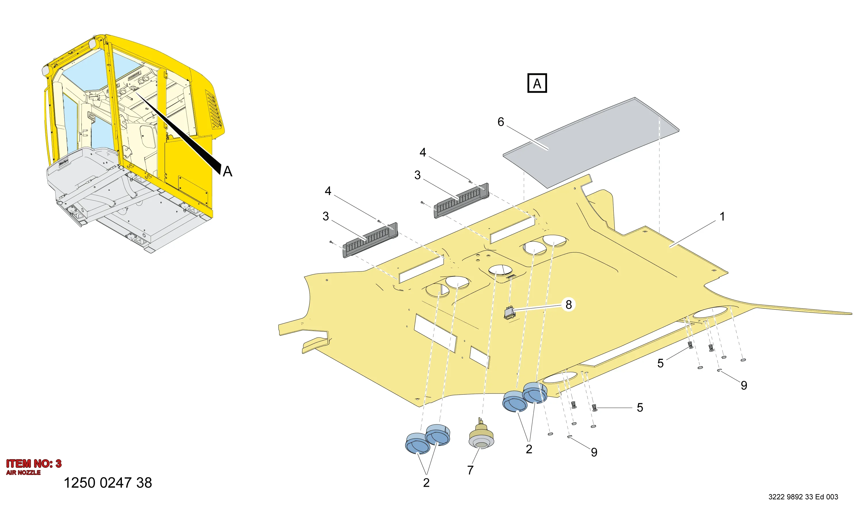 3222 9861 51 AIR NOZZLE - Technical Drawing
