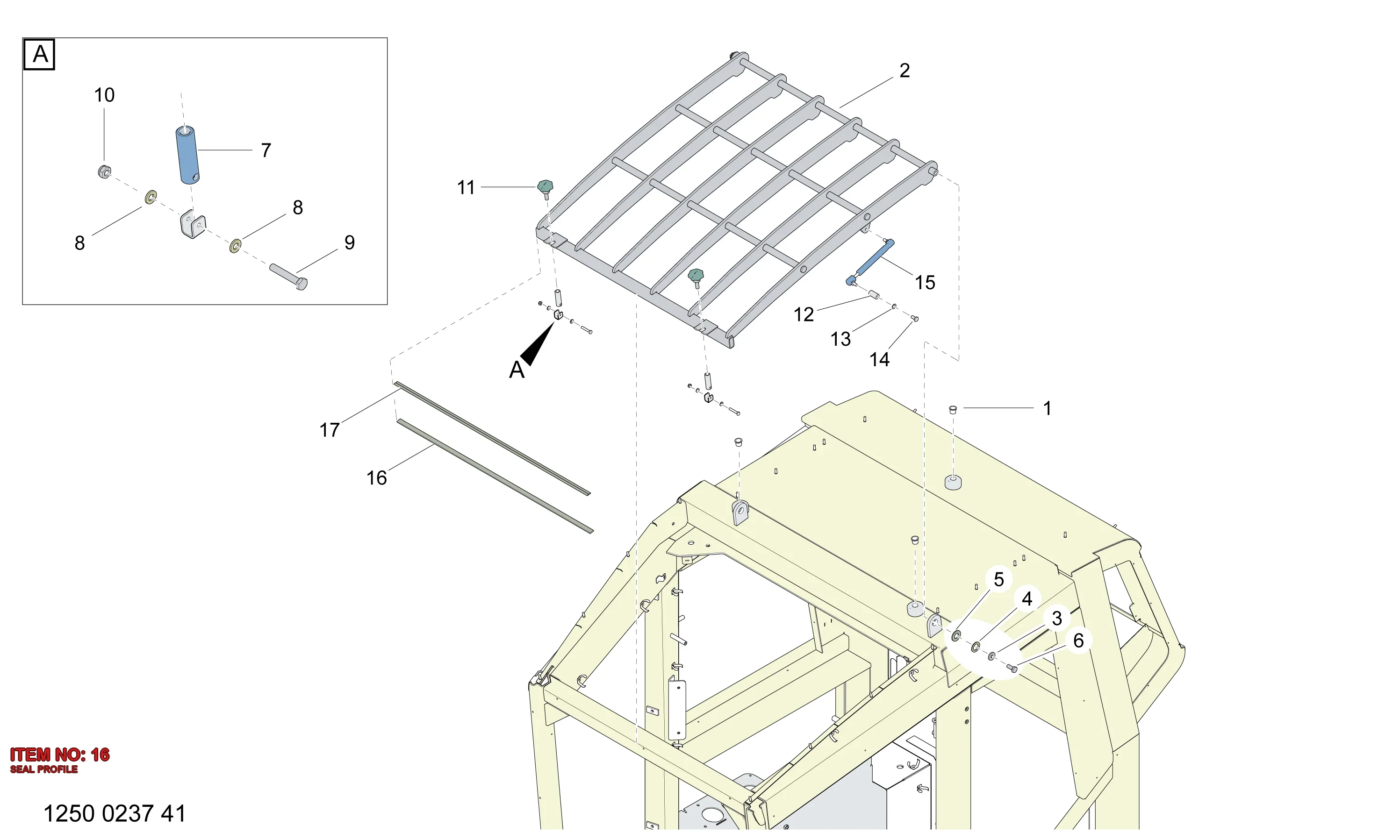 3222 9861 96 SEAL PROFILE - Technical Drawing