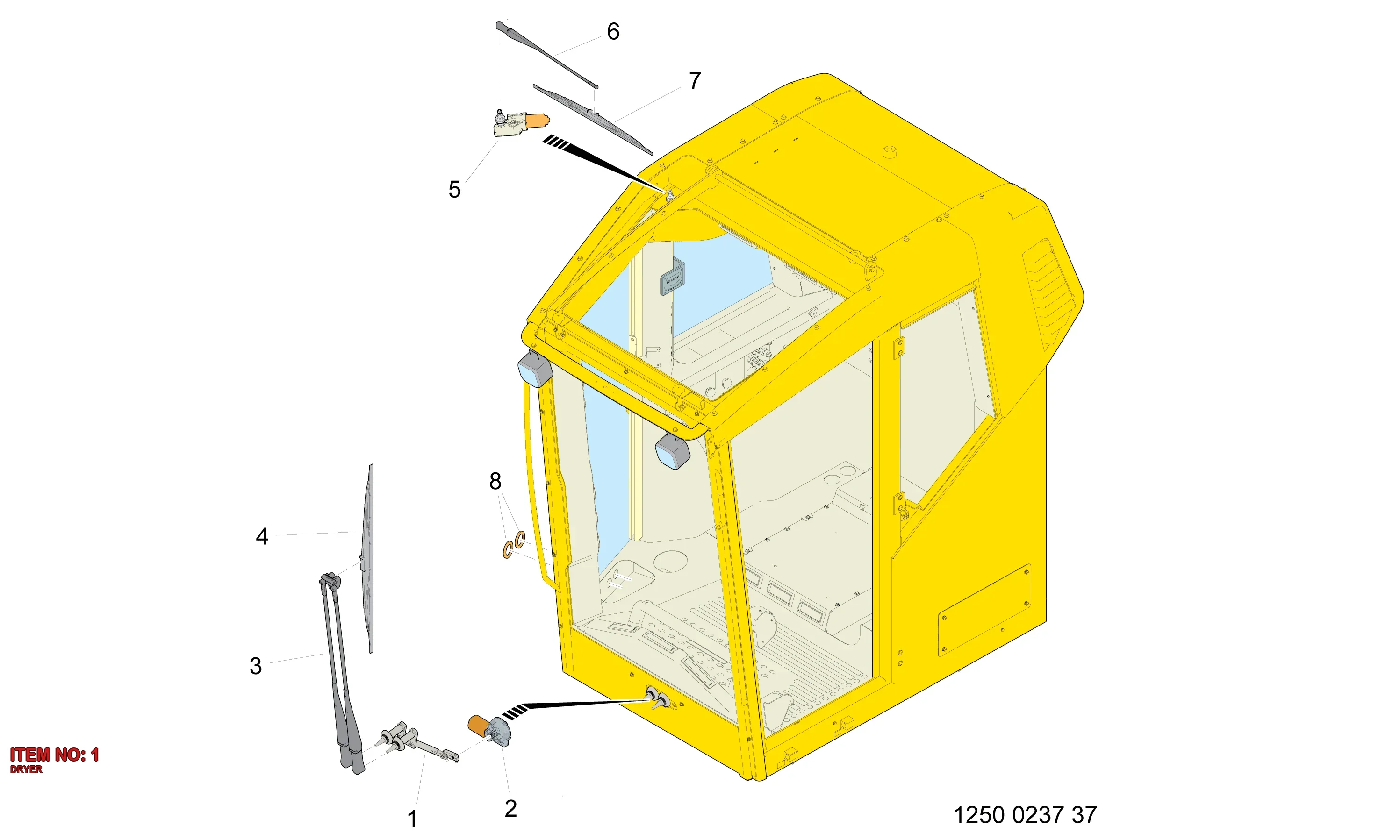 3222 9861 98 DRYER - Technical Drawing