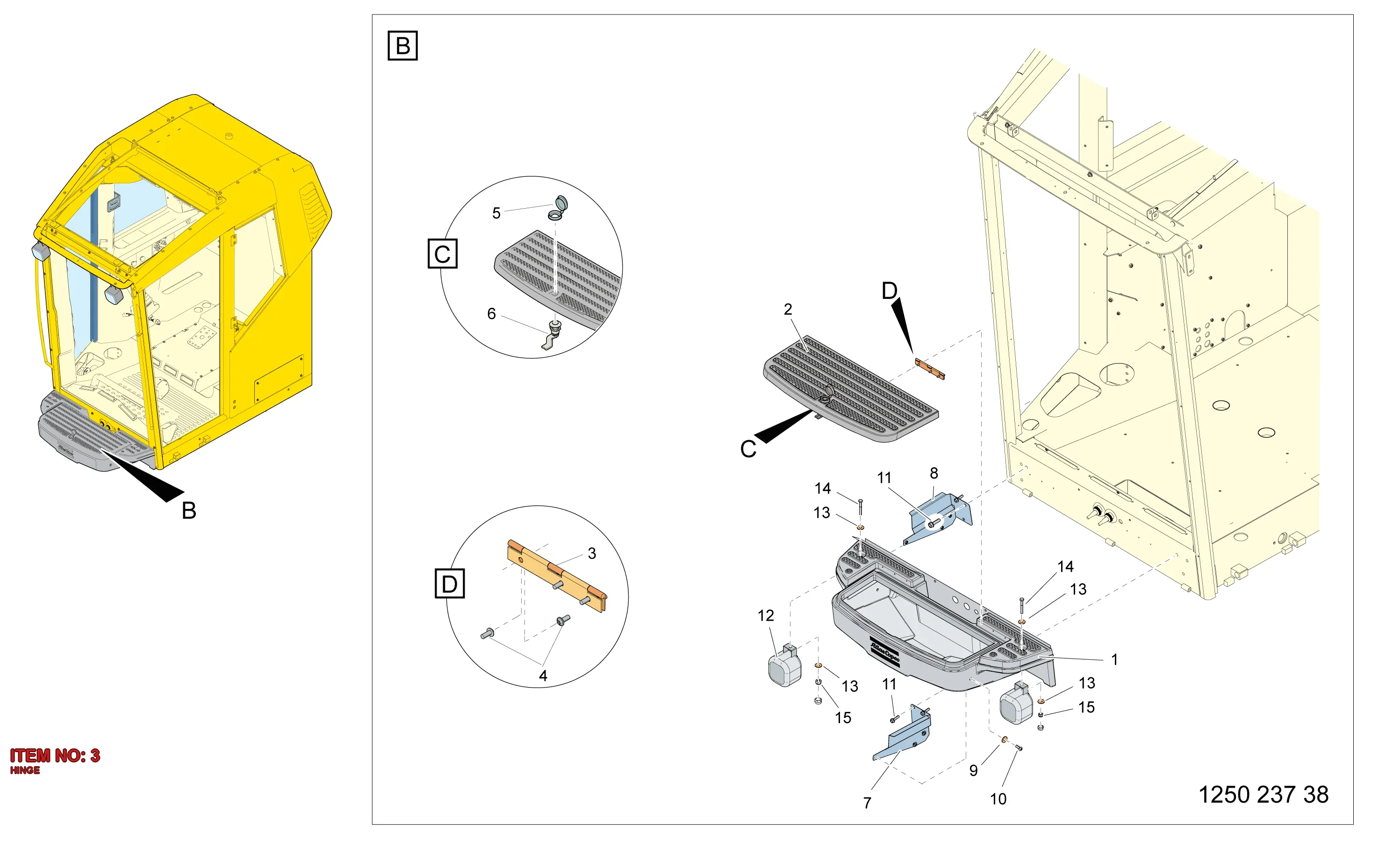 3222 9862 41 HINGE - Technical Drawing