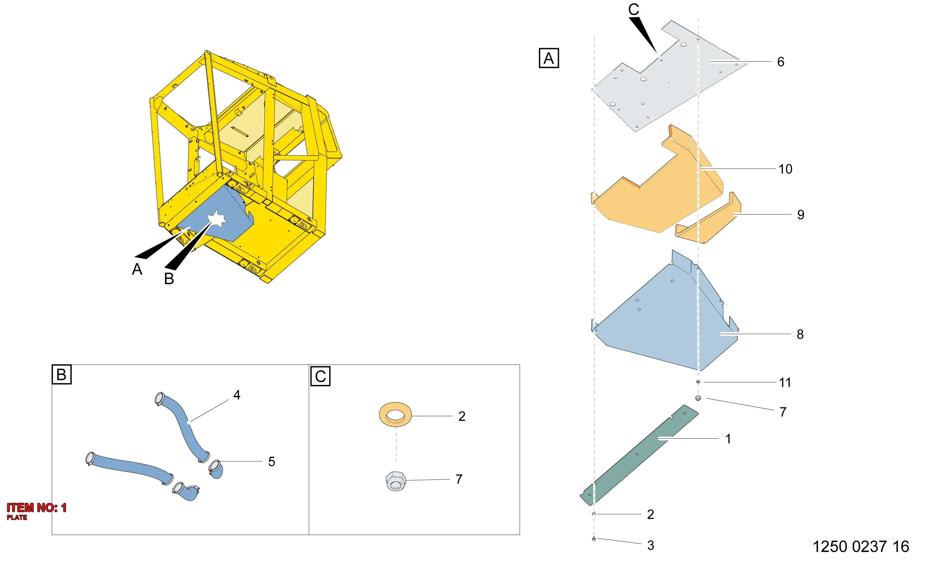 3222 9862 48 PLATE - Technical Drawing