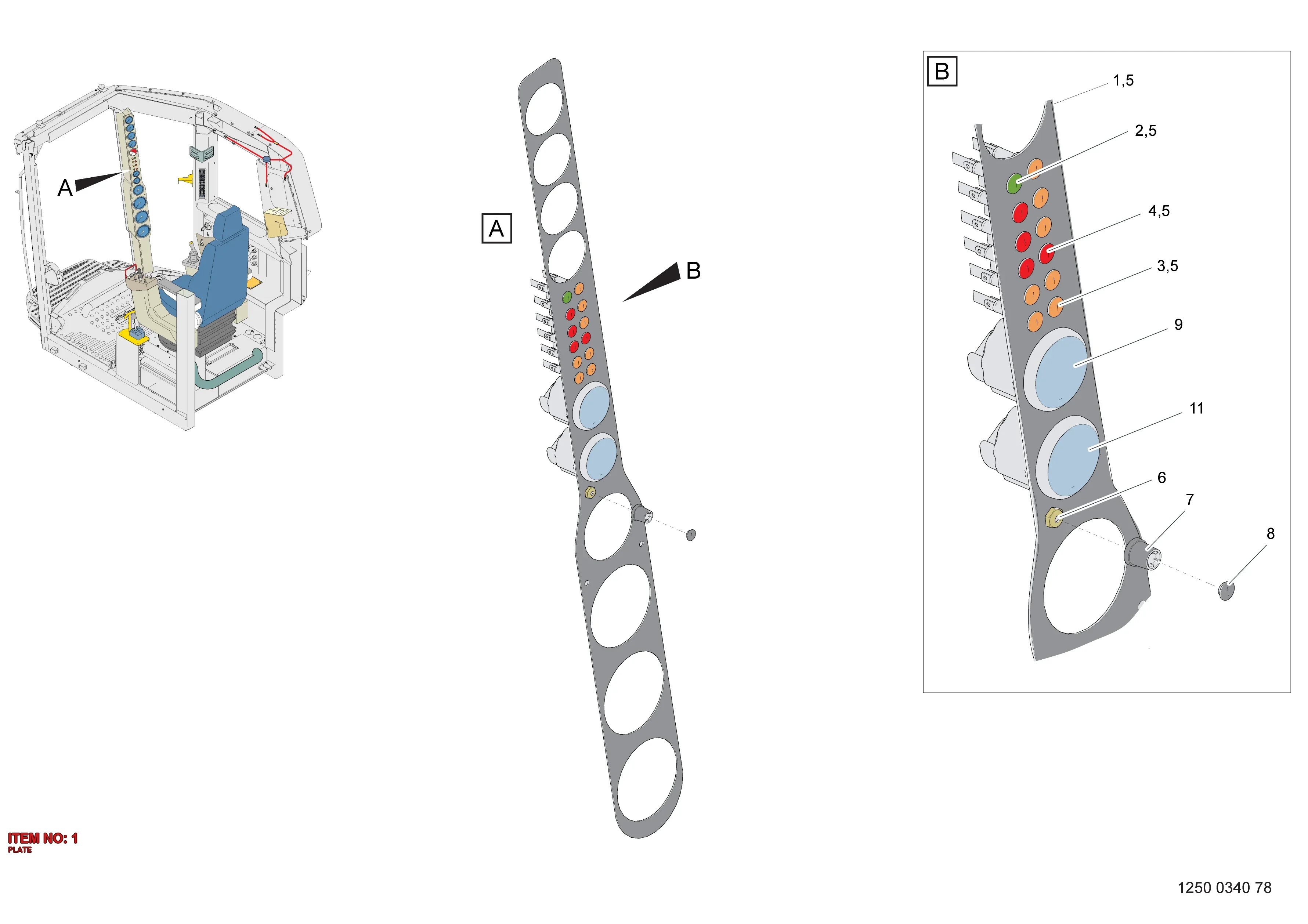 3222 9890 54 PLATE - Technical Drawing