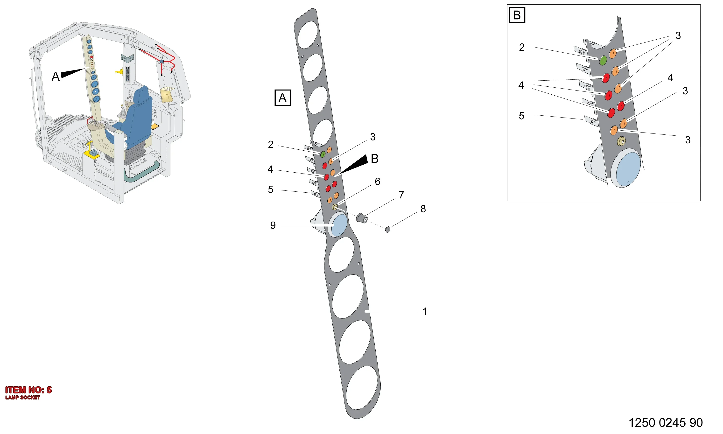 3222 9891 91 LAMP SOCKET - Technical Drawing